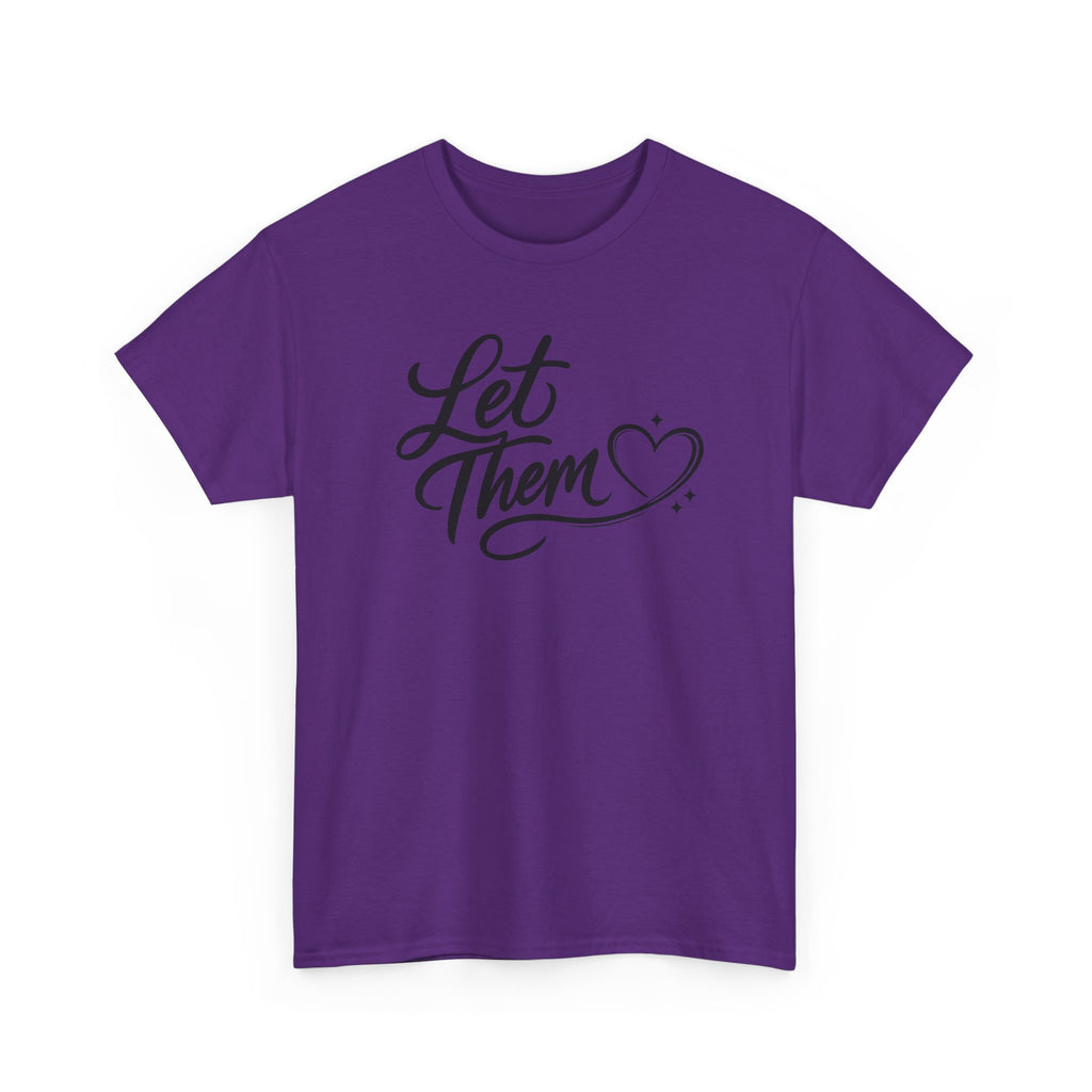 Let Them Script Heart T-Shirt | Handlettered Typography, Minimal Tee