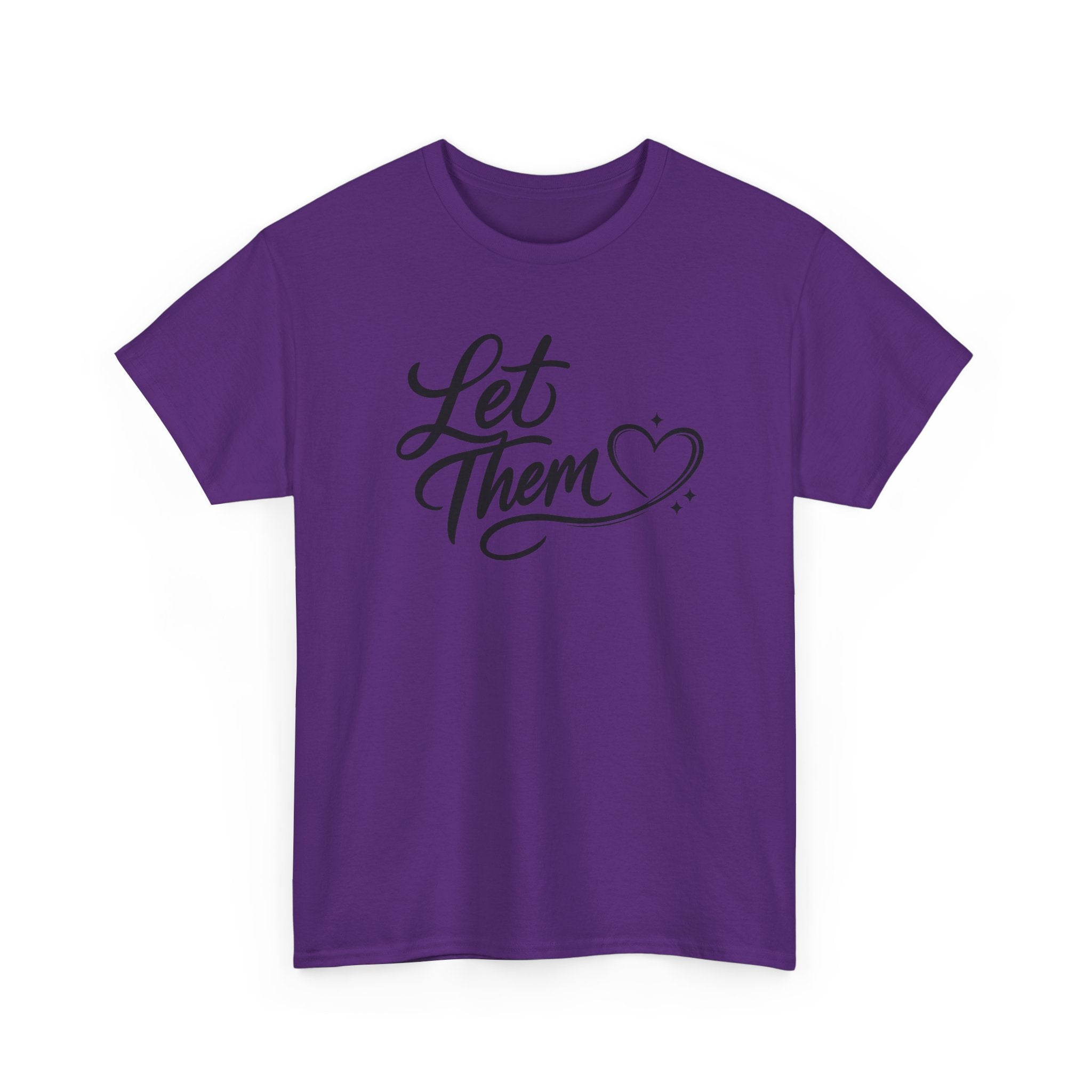 Let Them Script Heart T-Shirt | Handlettered Typography, Minimal Tee