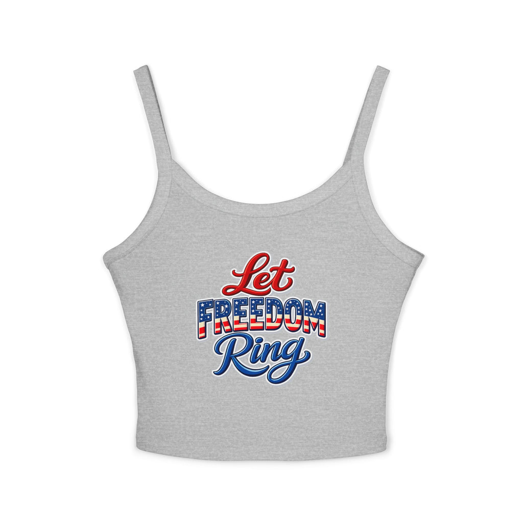 Let Freedom Ring Tank Top | American Flag Script Patriotic July 4th