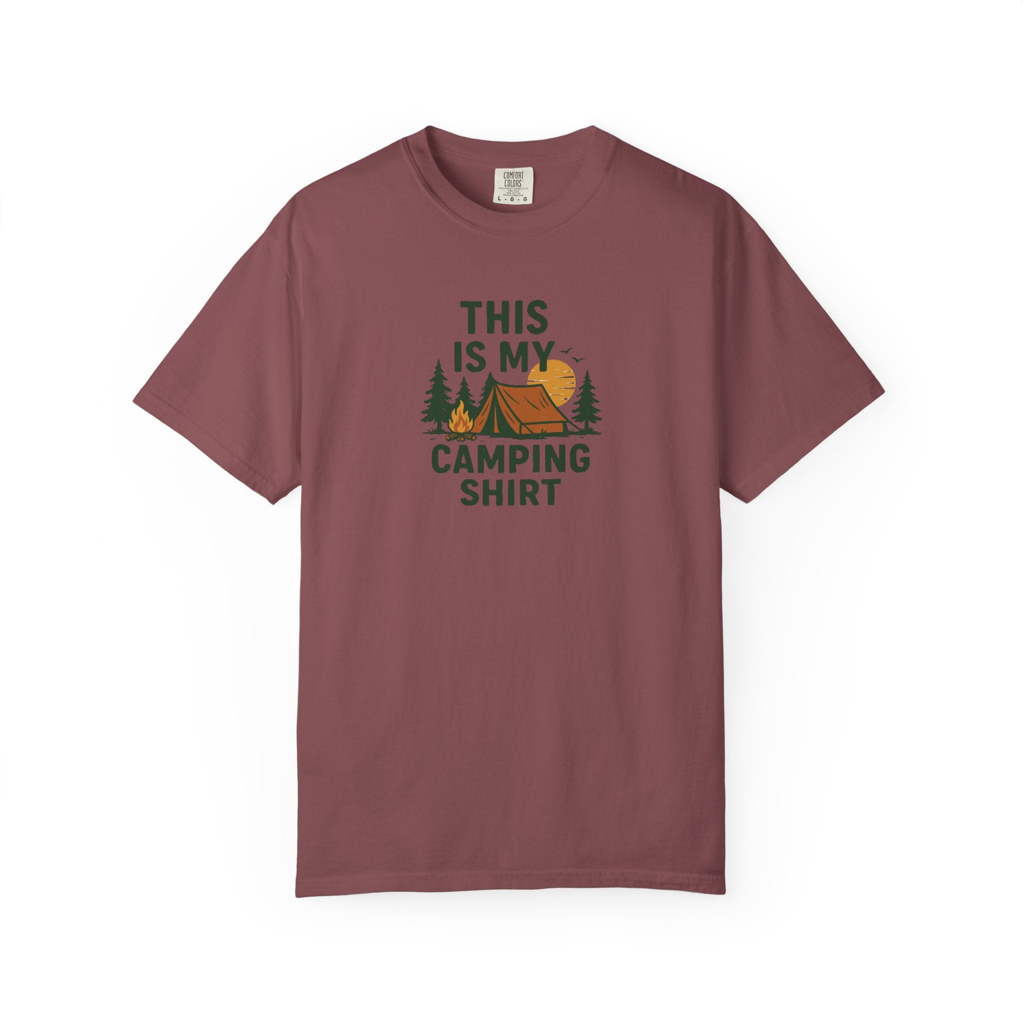 This Is My Camping Shirt T-Shirt | Camping Tent Trees Graphic Tee