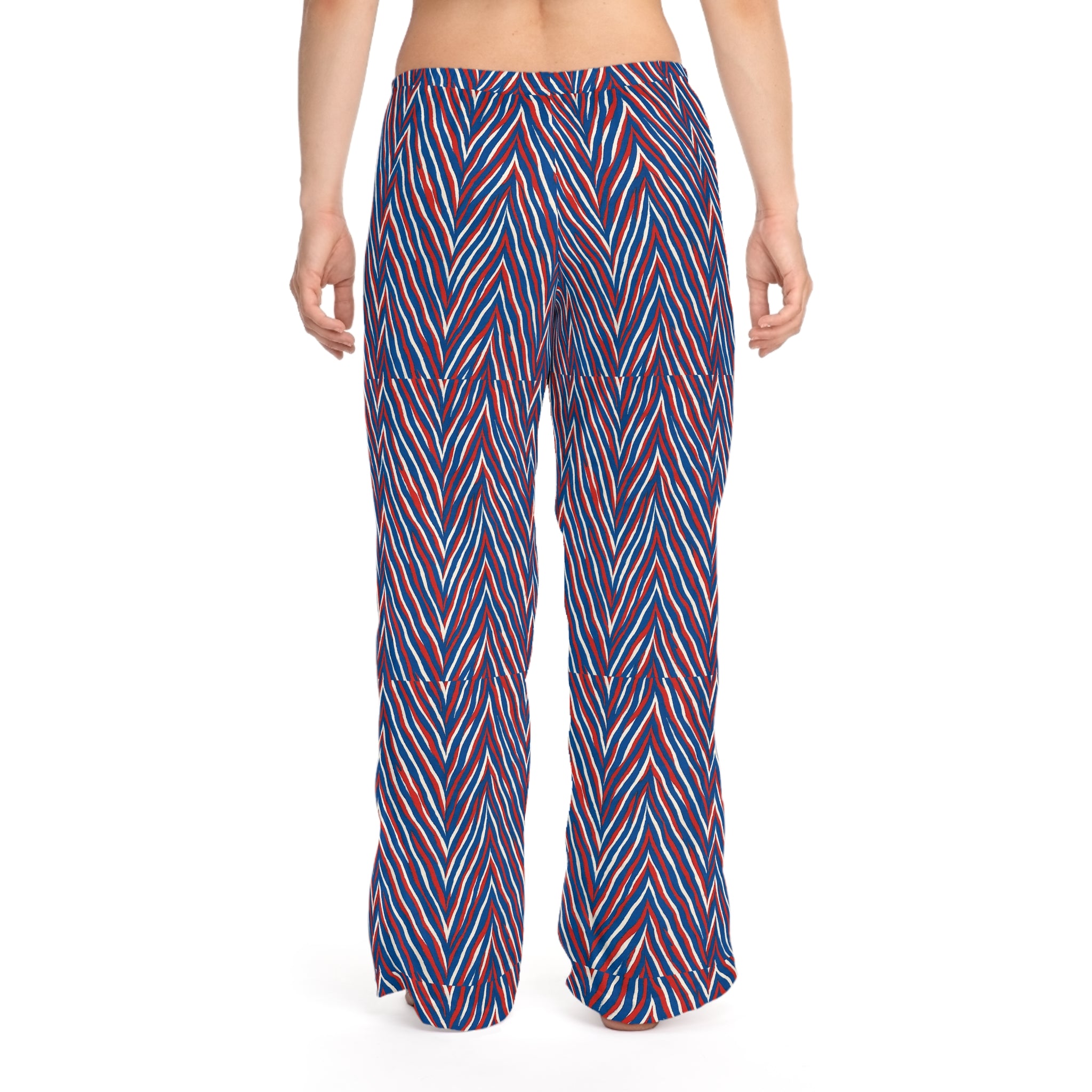 Red Blue Chevron Stripe Pajama Pants