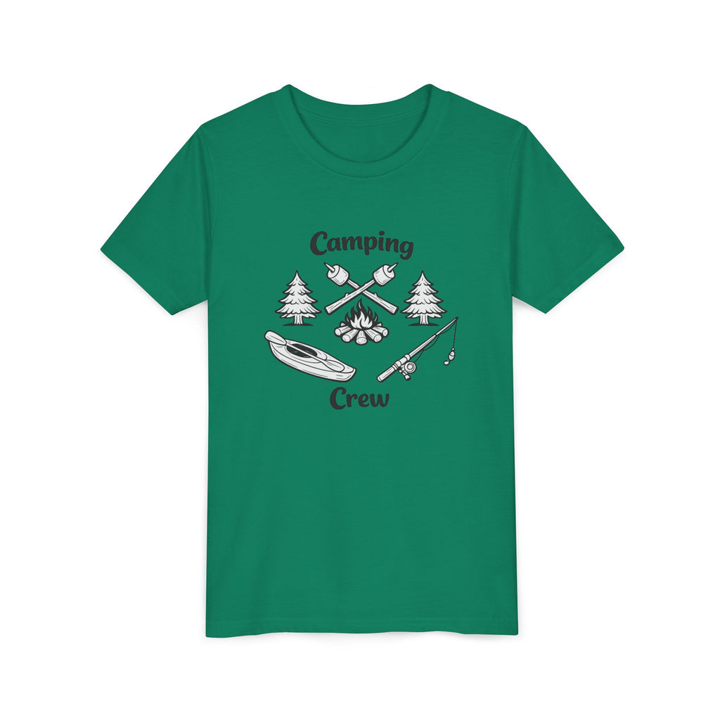 Camping Crew Youth Tee | Kayak, Campfire, Fishing Outdoors