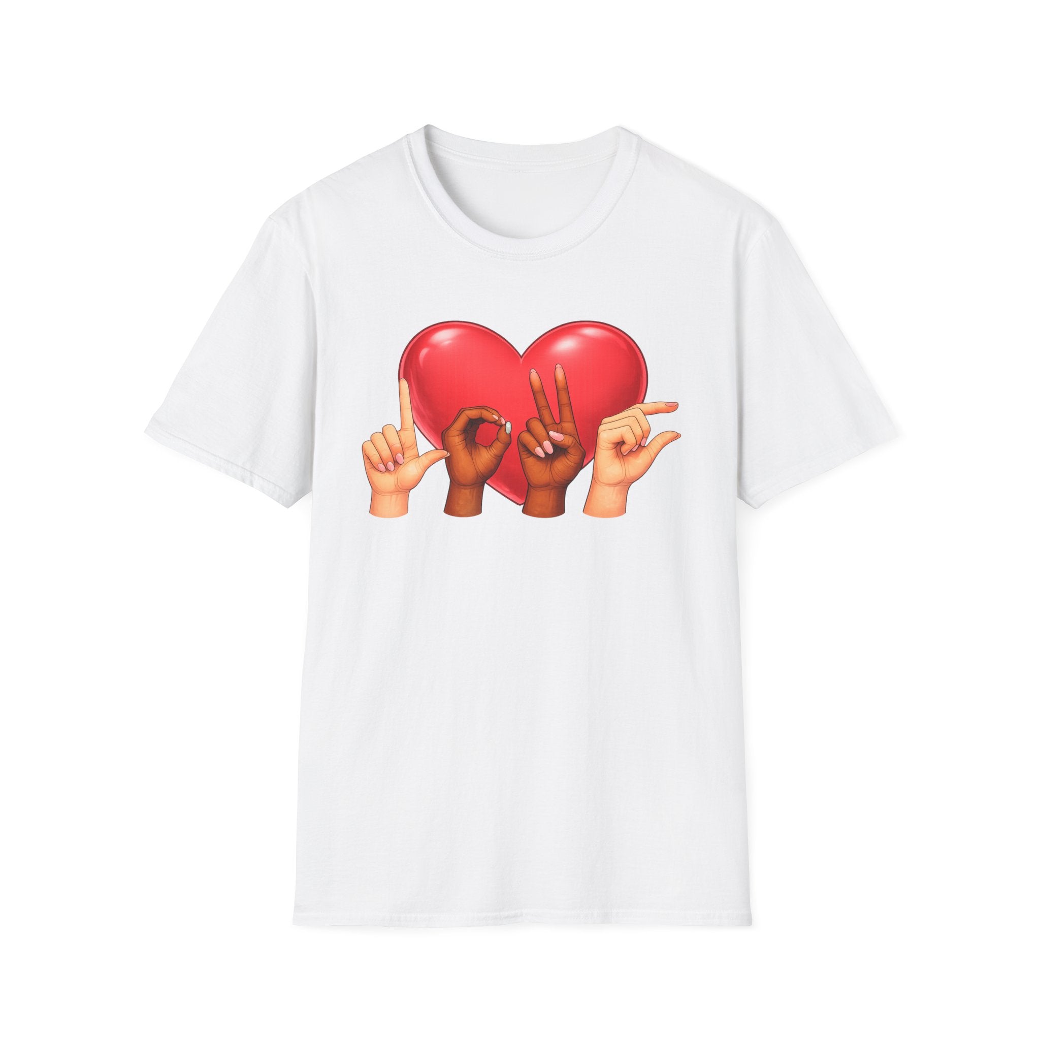 ASL Hands Love Heart T-Shirt | Hand Sign Heart Tee