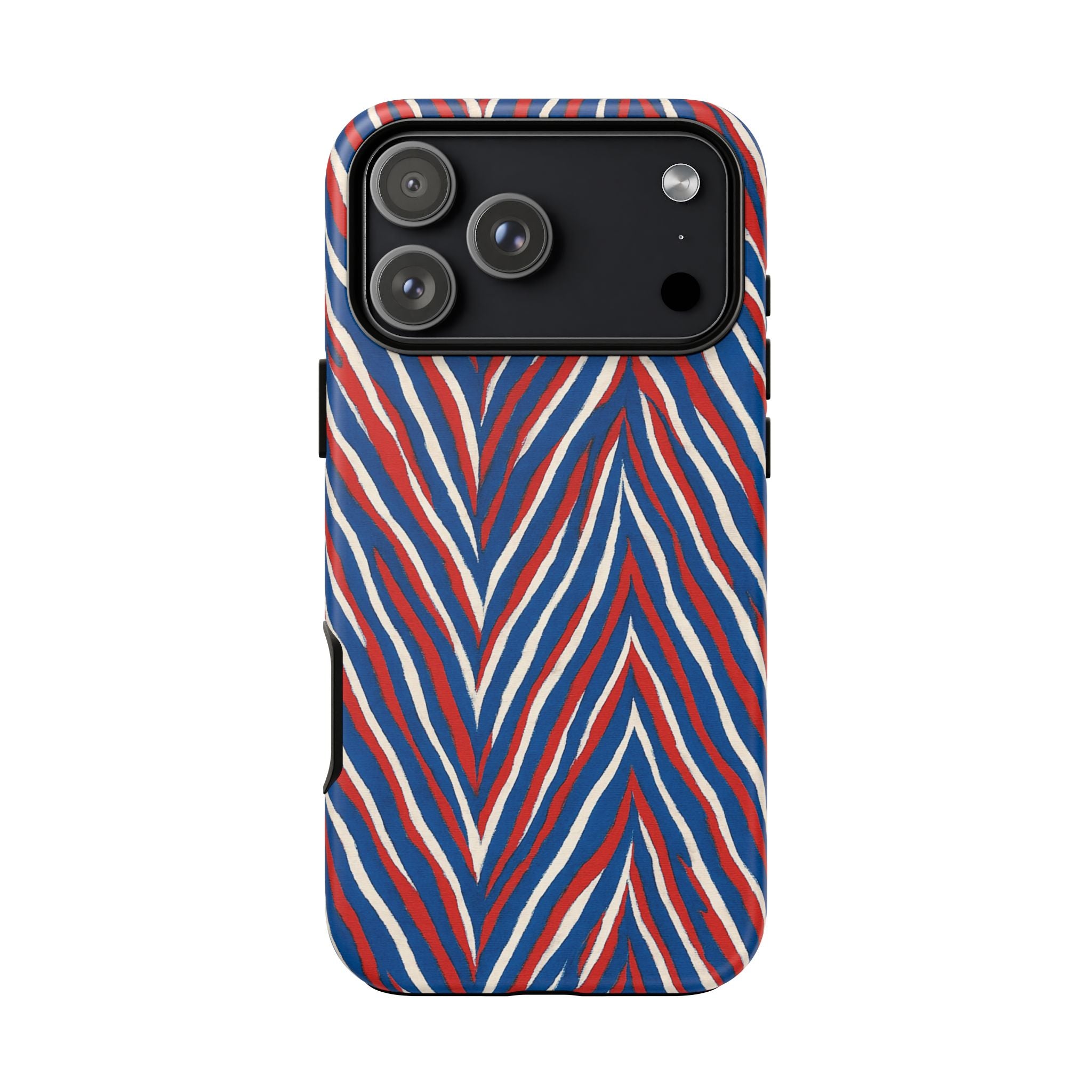 Red White Blue Zebra Stripe Tough Case | Patriotic Phone Cover