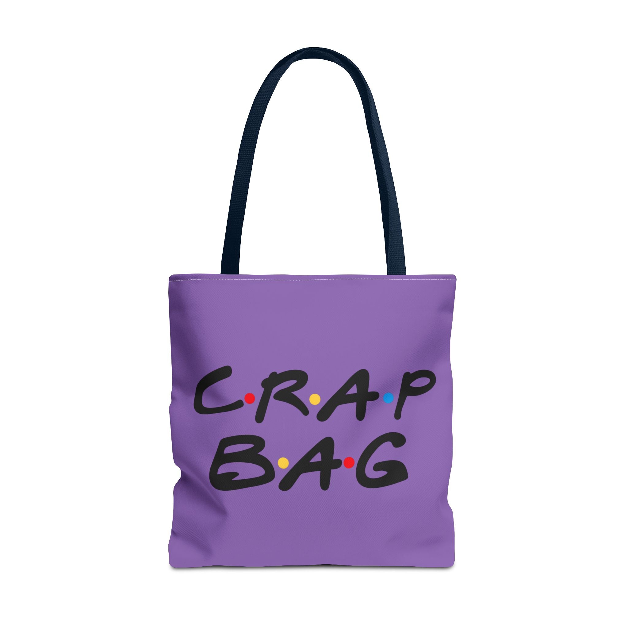 Friends Crap Bag Tote Bag | Purple All-Over Print Tote