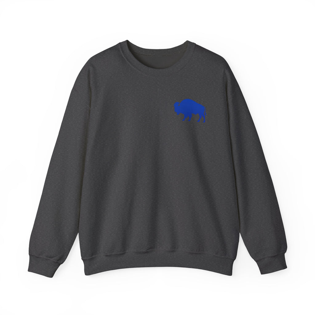Where Else Would You Rather Be Than Right Here Right Now Crewneck Sweatshirt | Buffalo Chest Logo