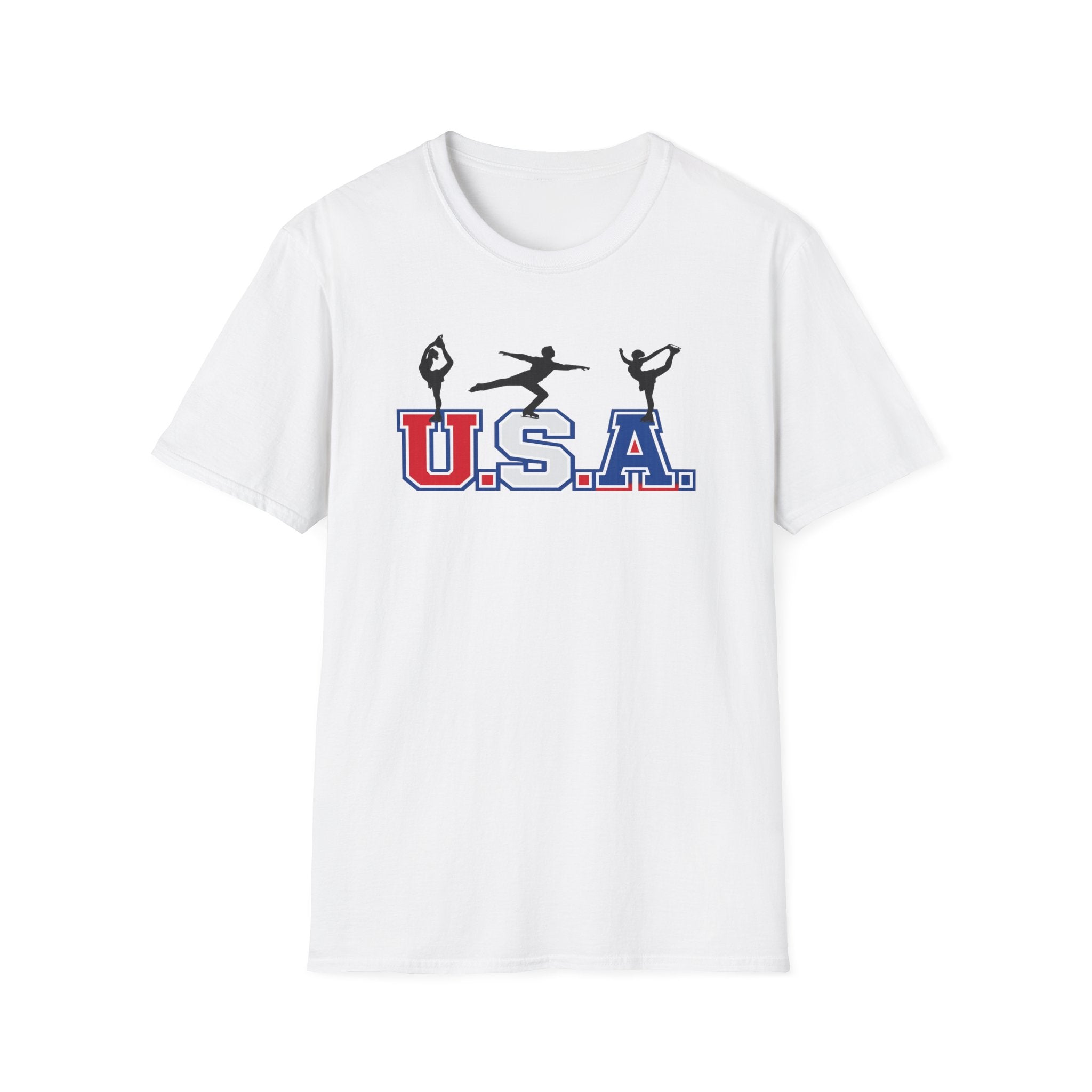 U.S.A. figure skating Unisex Softstyle T-Shirt