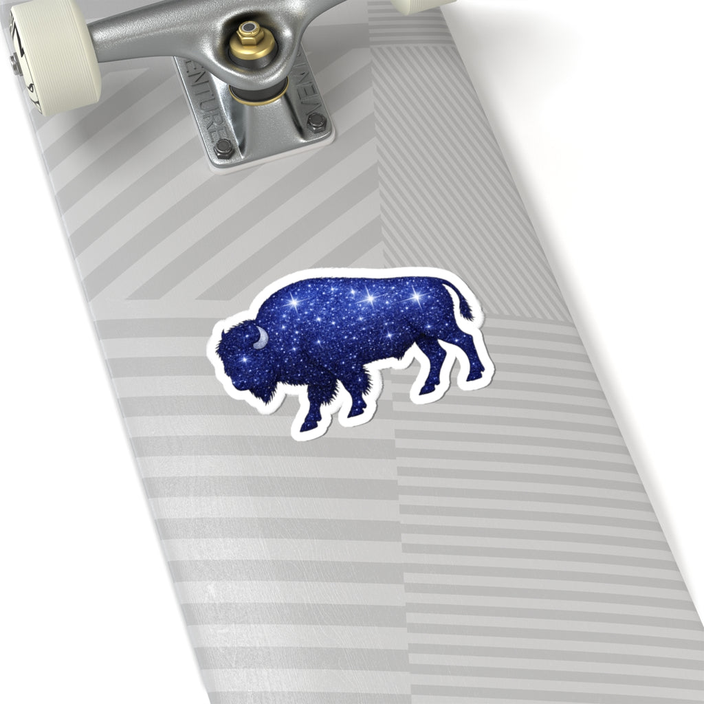 Starry Buffalo Sticker | Galaxy Bison Kiss-Cut Sticker
