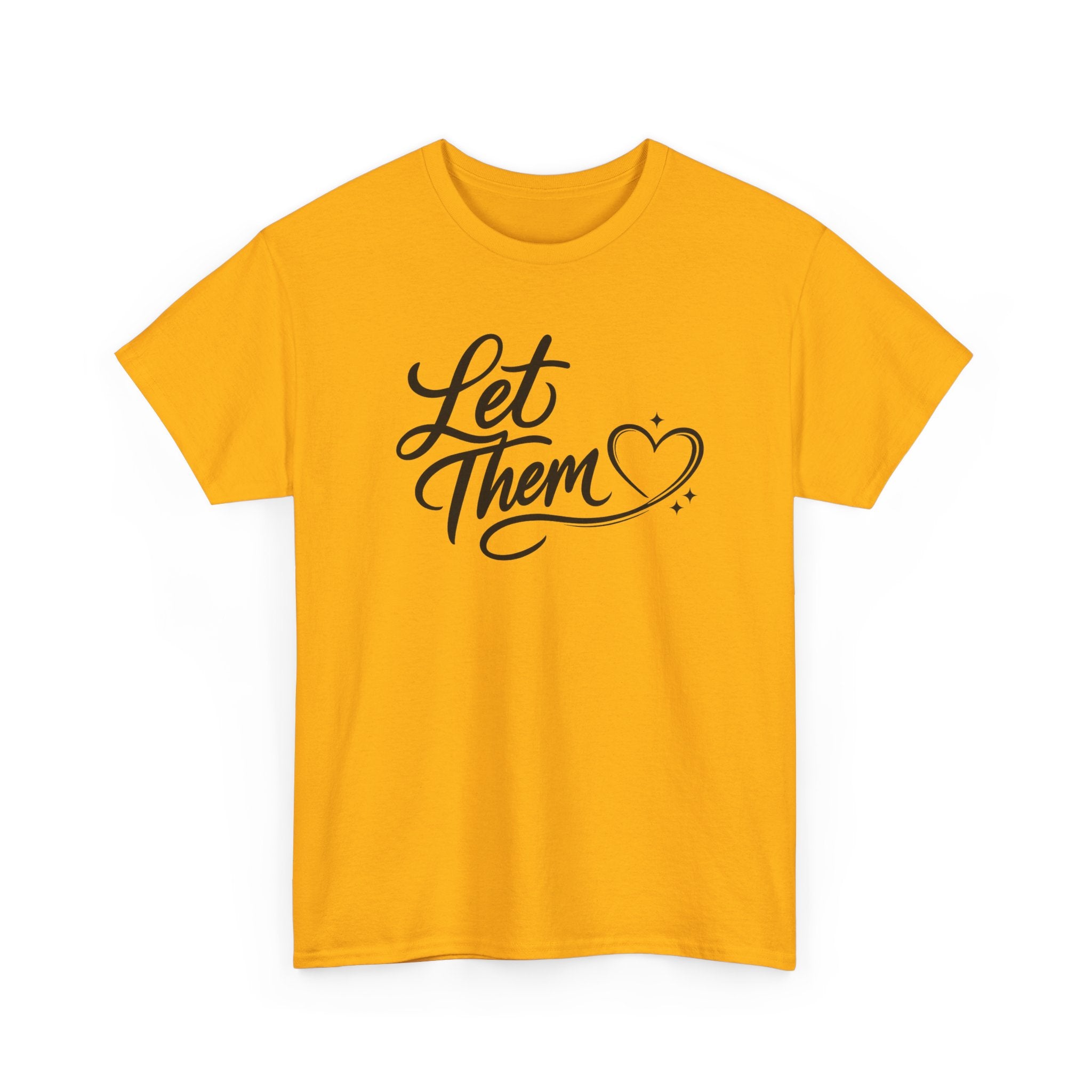 Let Them Script Heart T-Shirt | Handlettered Typography, Minimal Tee