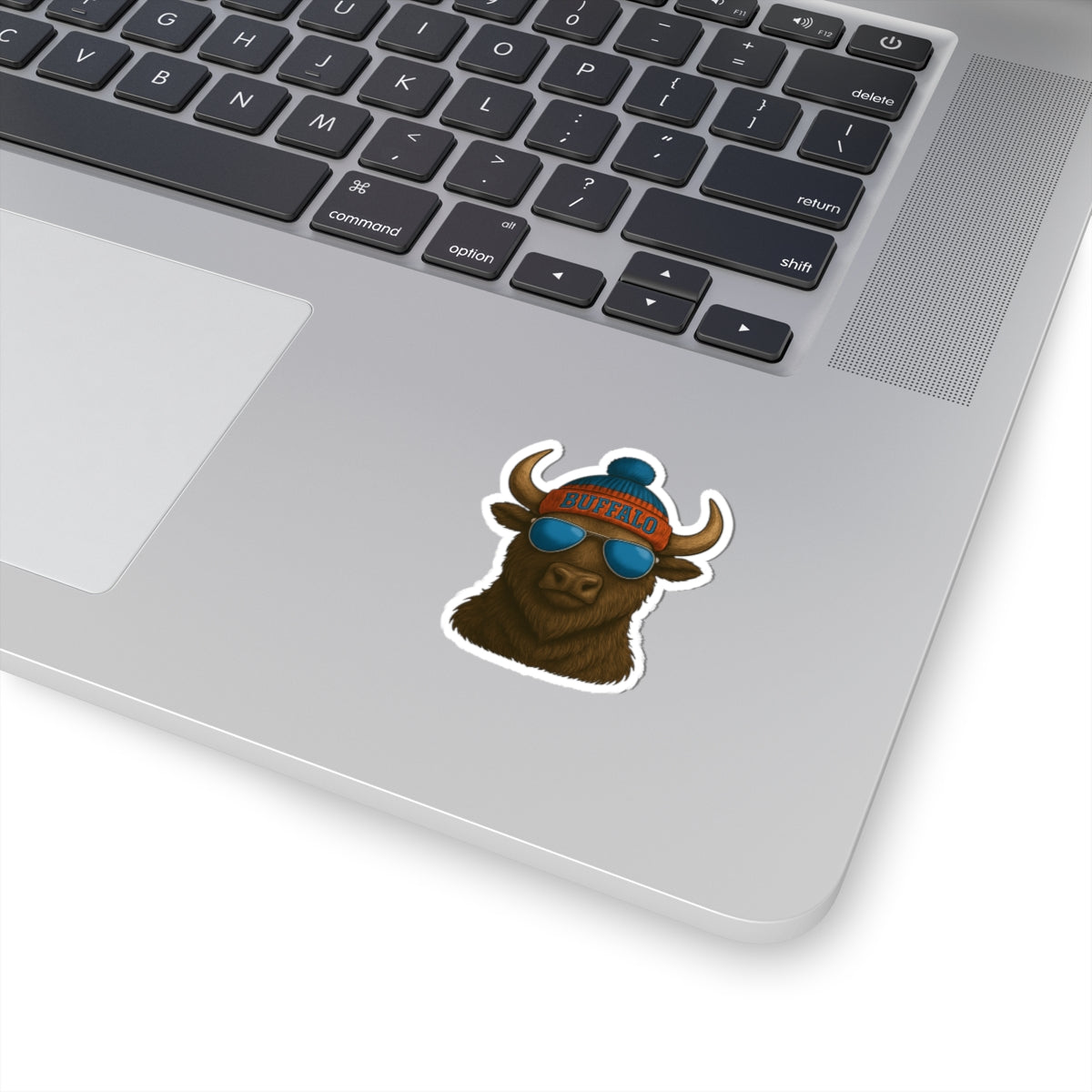 Buffalo with Beanie and Sunglasses Sticker | Kiss-Cut Sticker