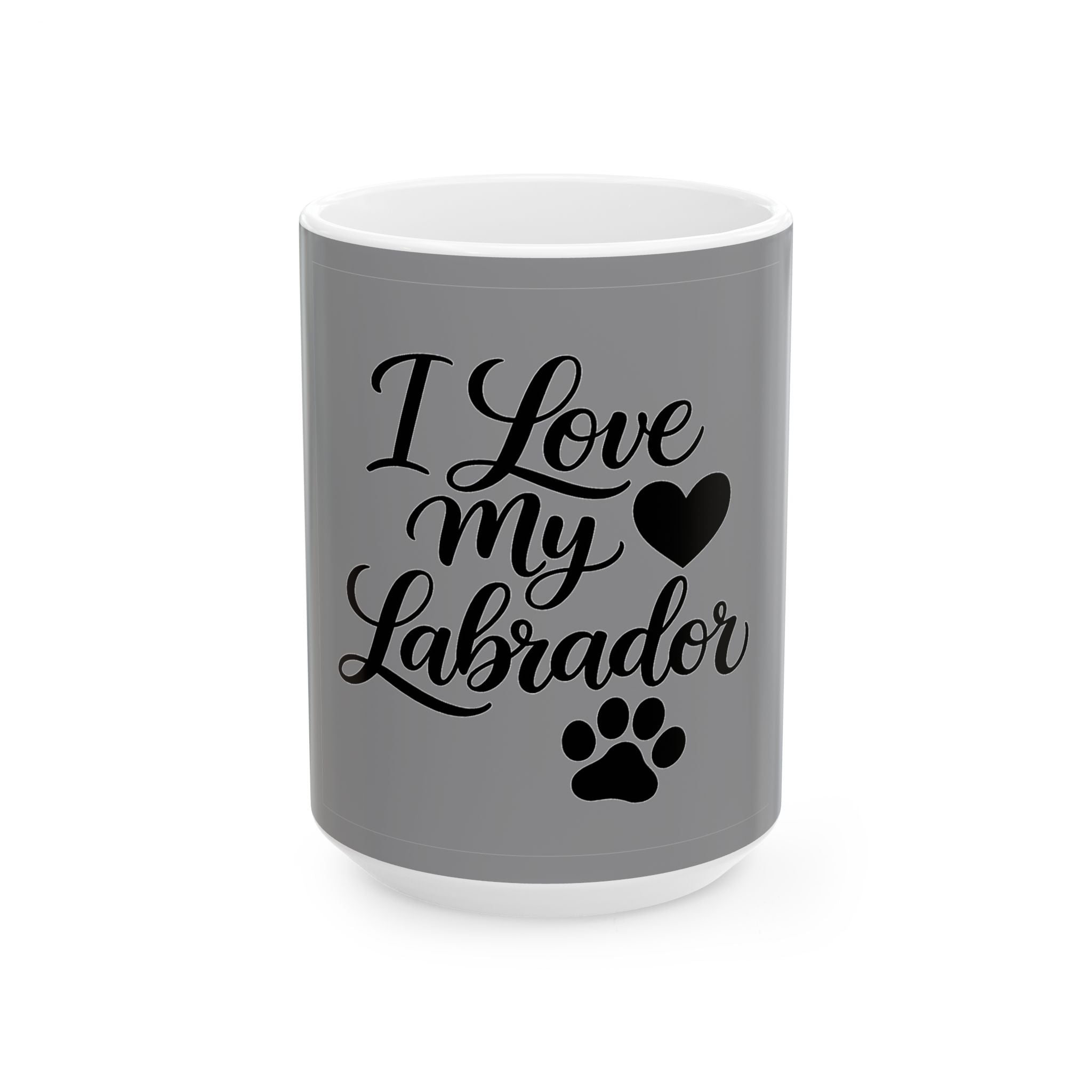I Love My Labrador Mug | Ceramic Coffee Cup with Paw Graphic