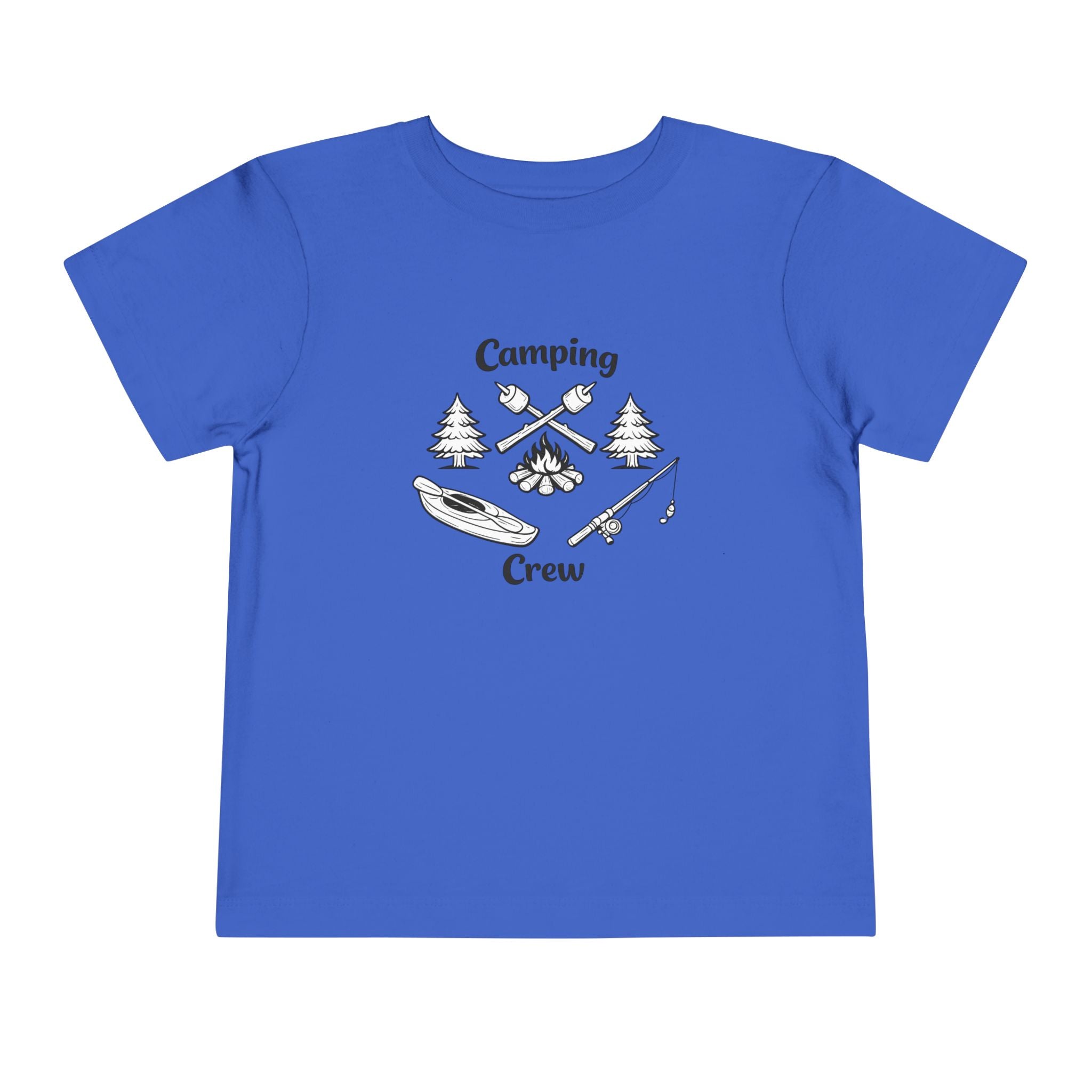 Camping Crew Toddler Tee | Kids Outdoor Camping Shirt, Kayak Fishing Bonfire Design