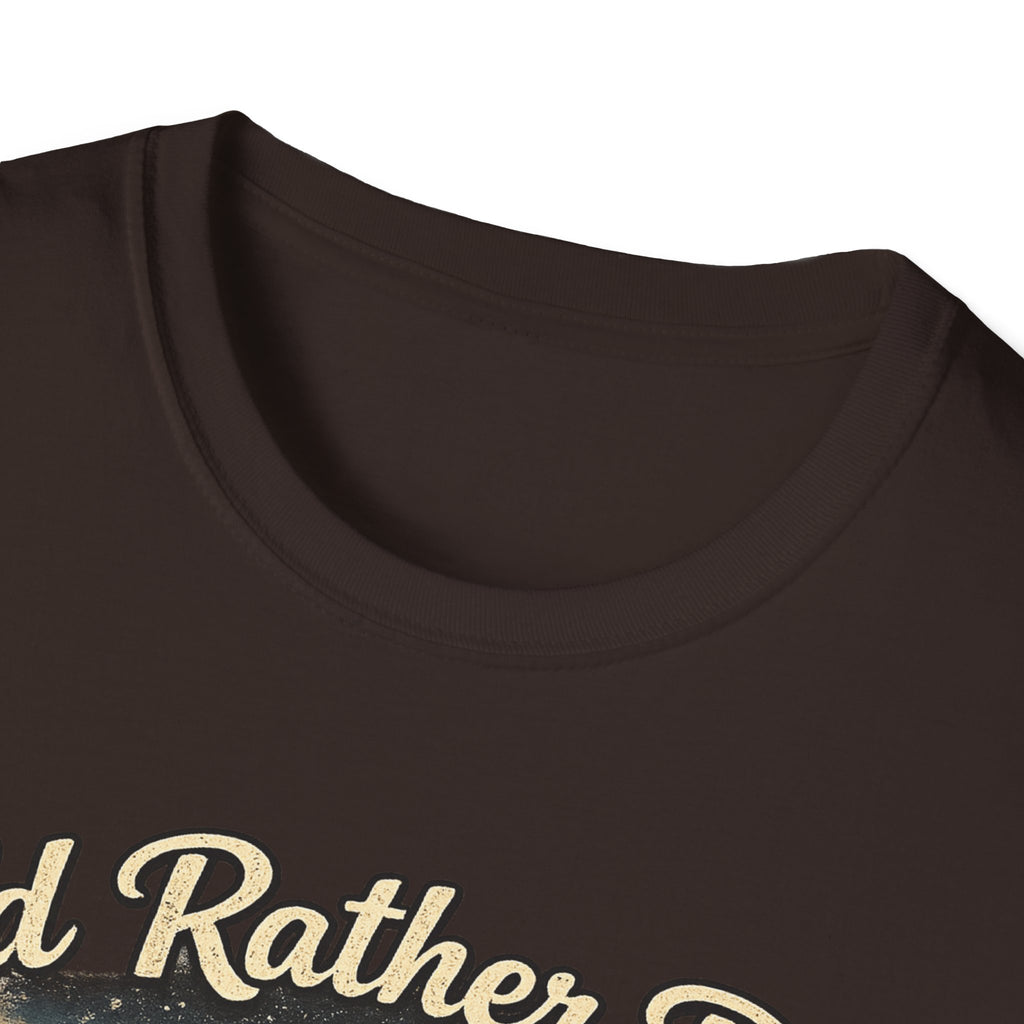 I'd Rather Be Camping T-Shirt | Mountain Forest Sunset Camping Shirt