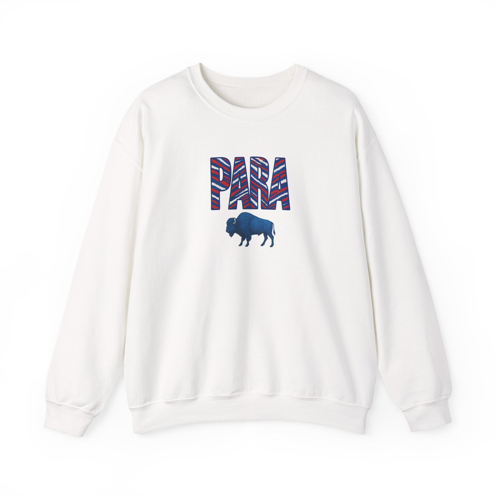 PARA buffalo graphic Sweatshirt | striped text buffalo silhouette