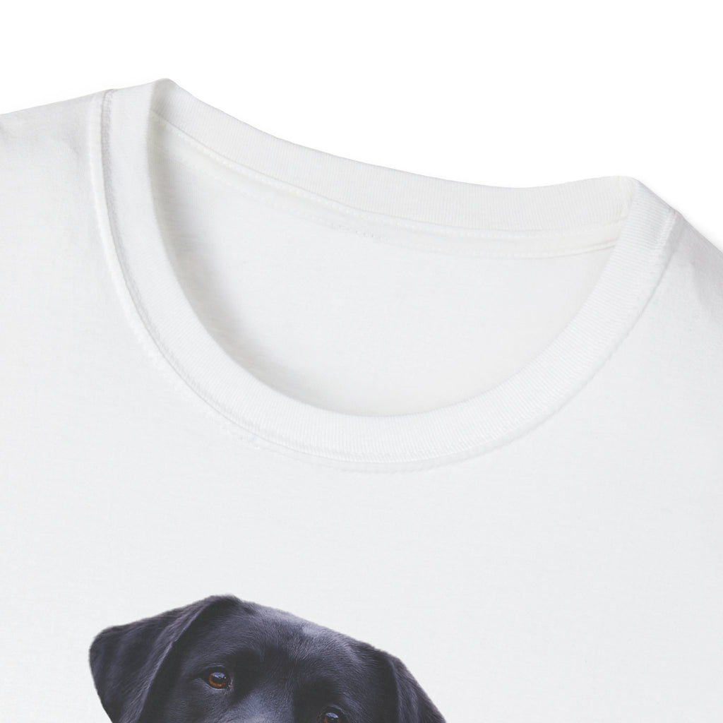 Black Labrador Wrapped in American Flag T-Shirt | Patriotic Dog Tee