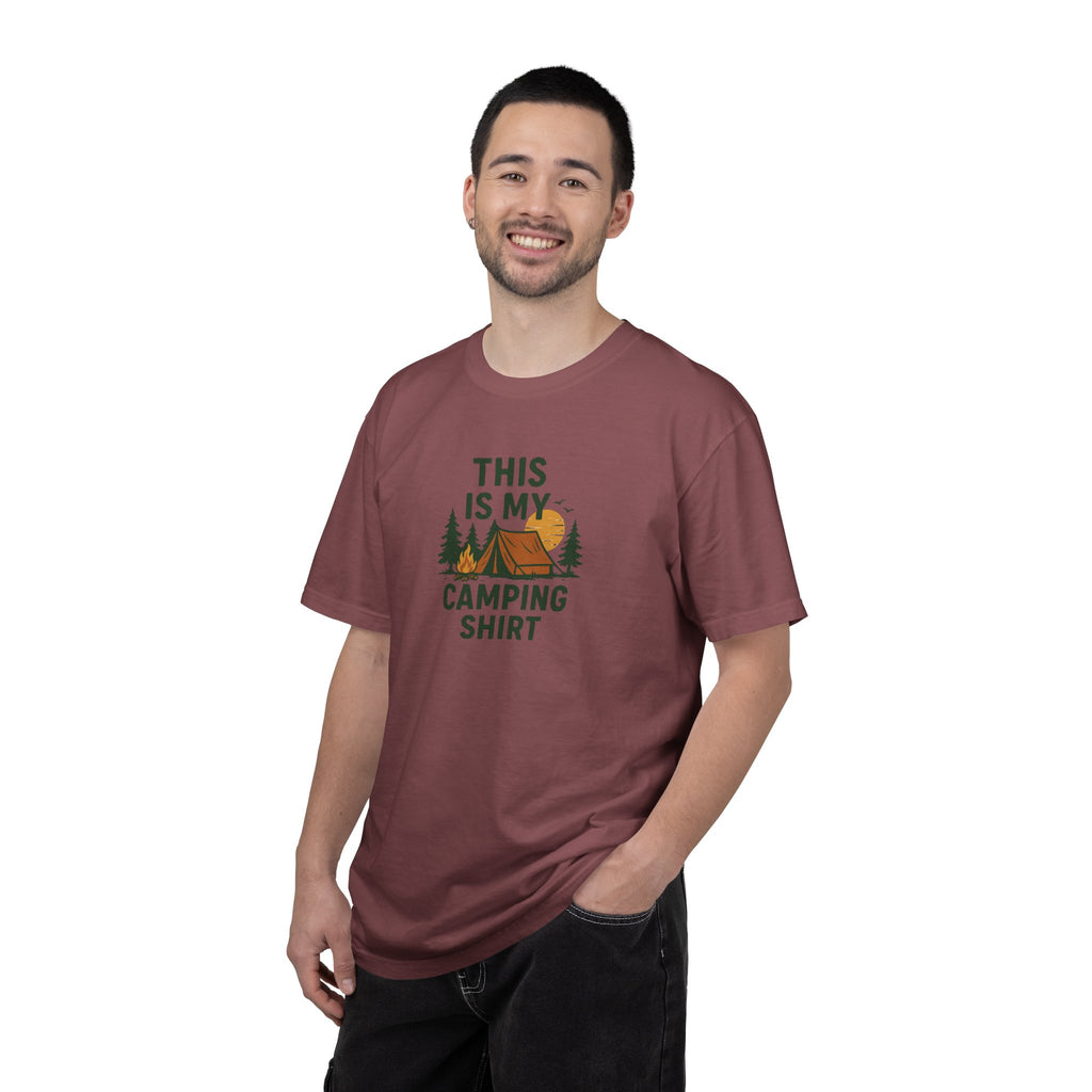 This Is My Camping Shirt T-Shirt | Camping Tent Trees Graphic Tee