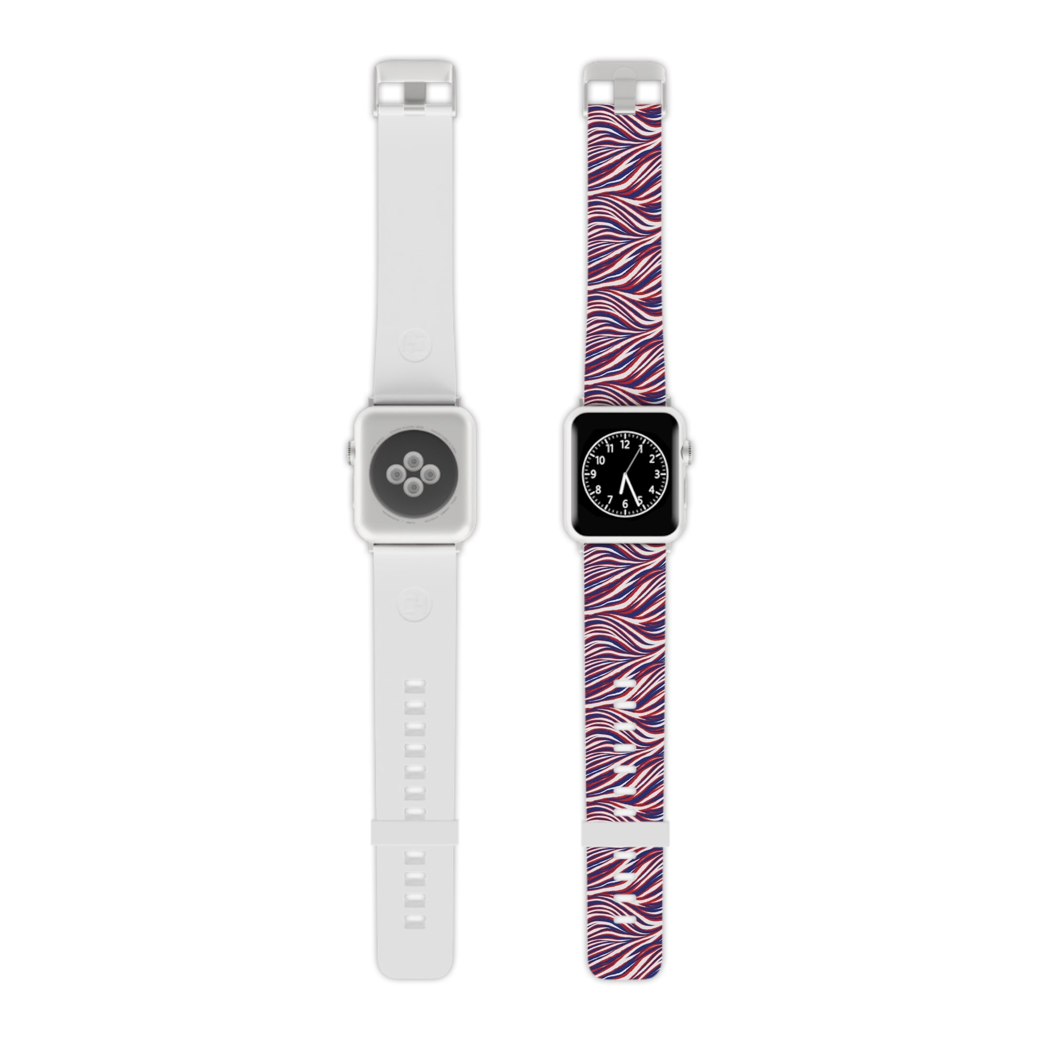Apple Watch Band — Red, White & Blue Wavy Stripes (Patriotic Abstract)
