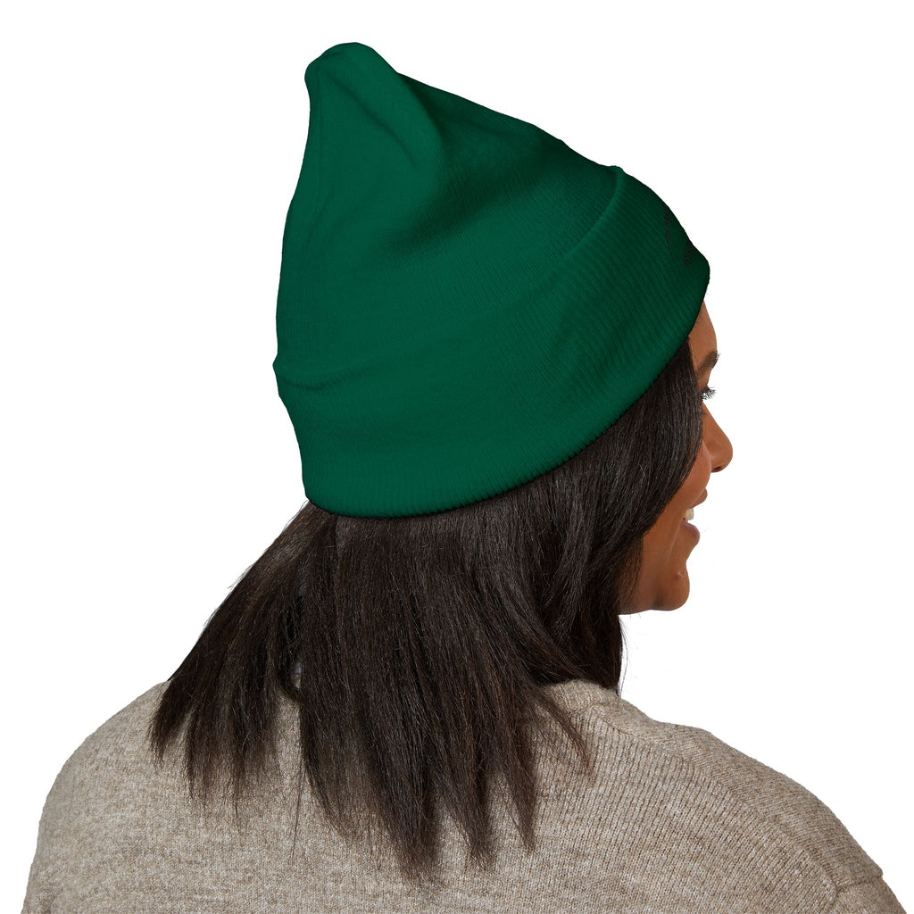 Embroidered Mountain Logo Beanie, Winter Ski Accessories, Outdoor Adventure Hat, Nature Lover Gift, Ski Trip Apparel