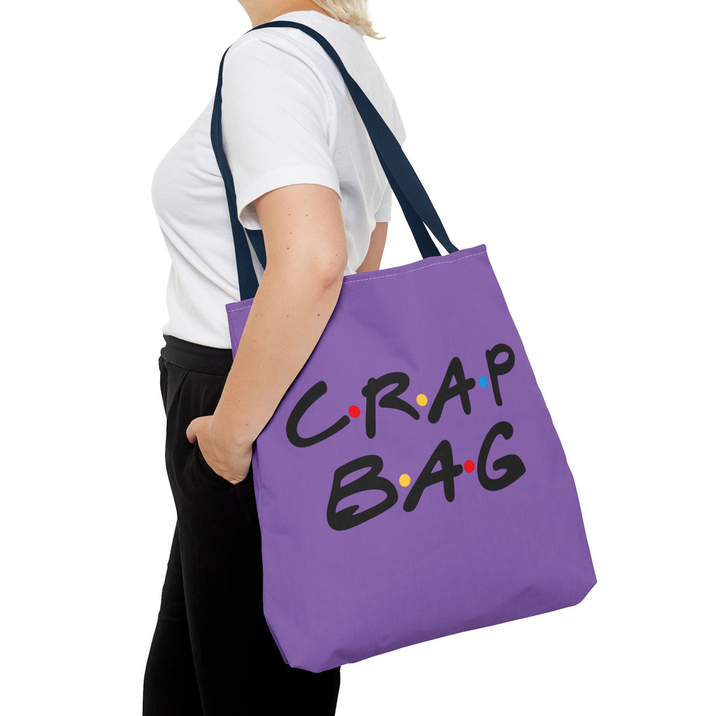 Friends Crap Bag Tote Bag | Purple All-Over Print Tote