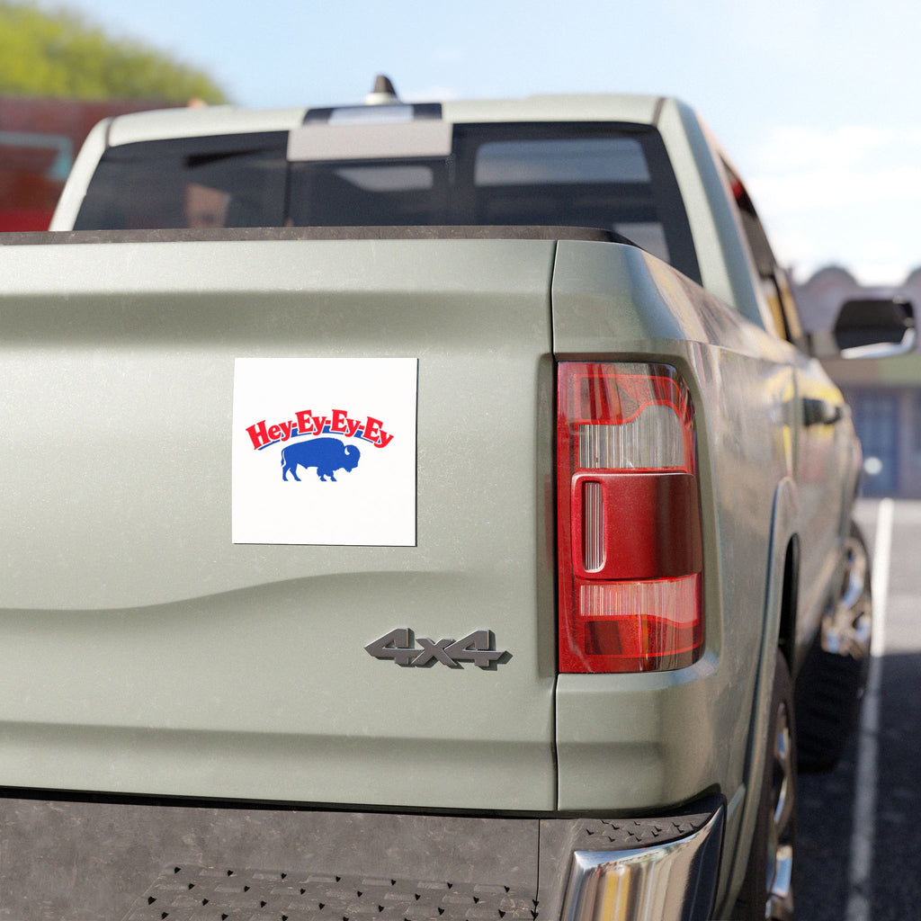 Hey-Ey-Ey-Ey Buffalo Car Magnet | Blue Buffalo Silhouette