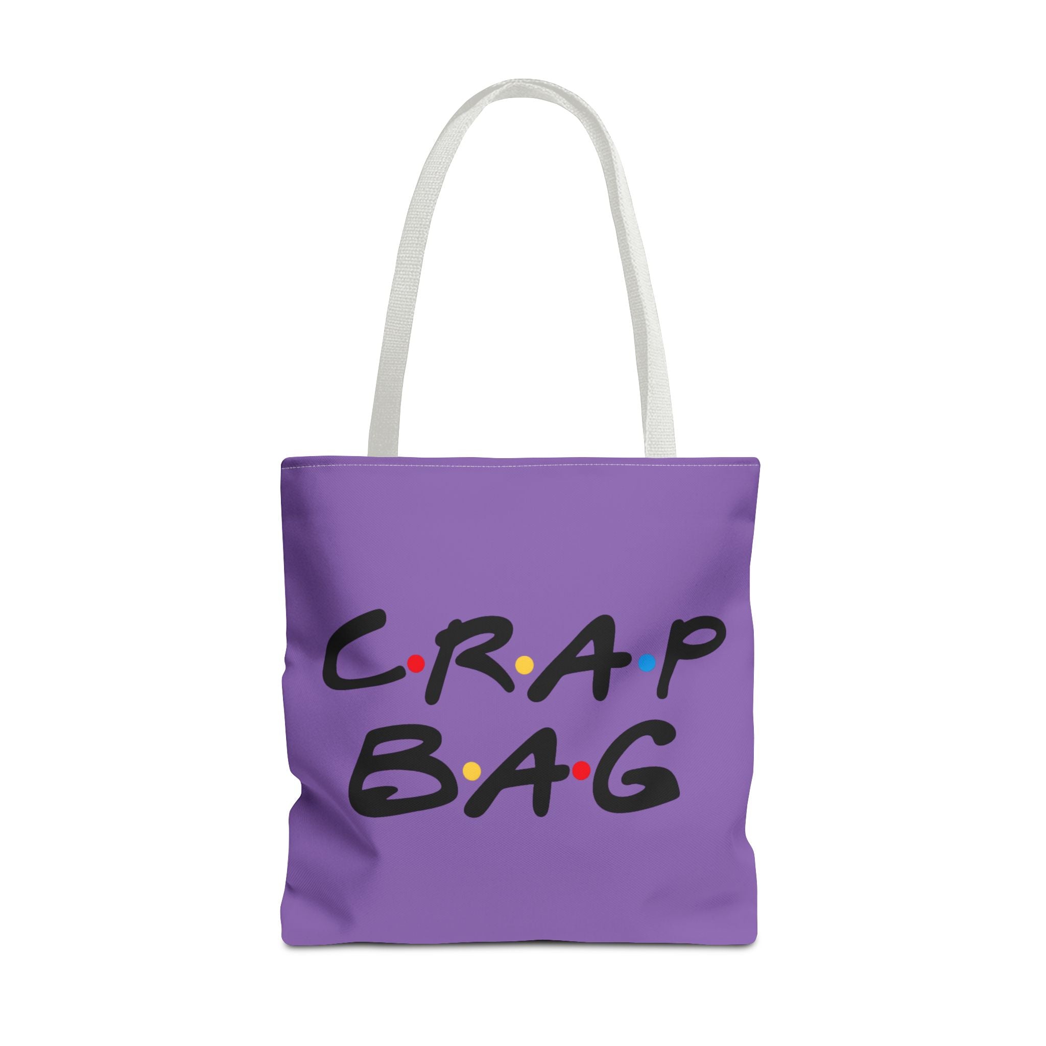 Friends Crap Bag Tote Bag | Purple All-Over Print Tote