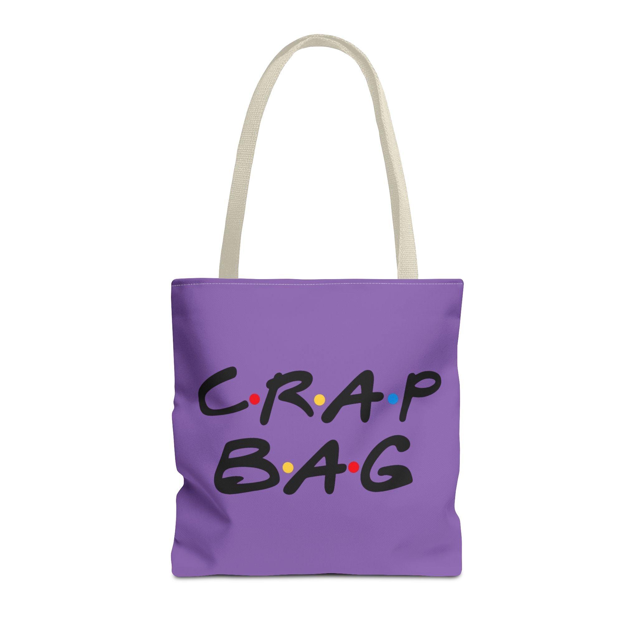 Friends Crap Bag Tote Bag | Purple All-Over Print Tote
