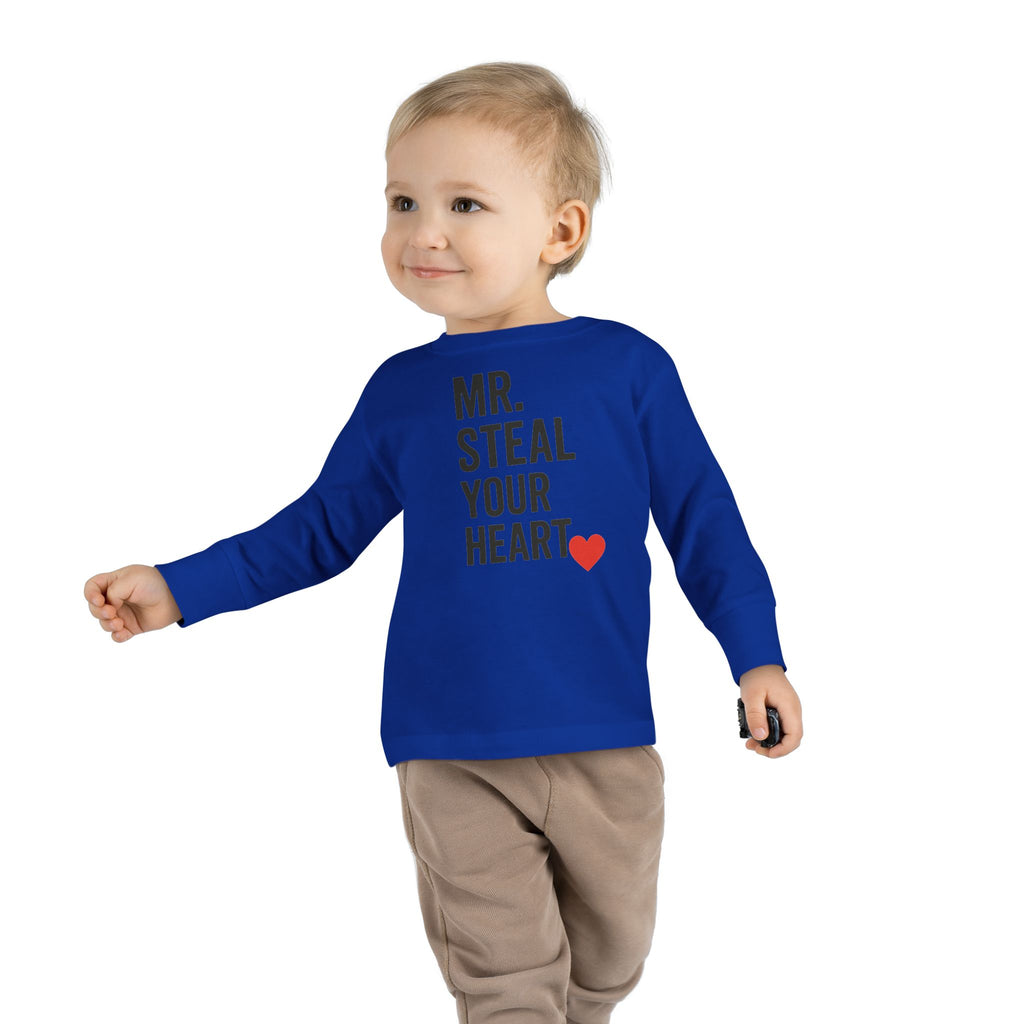 Mr. Steal Your Heart Toddler Long Sleeve Tee