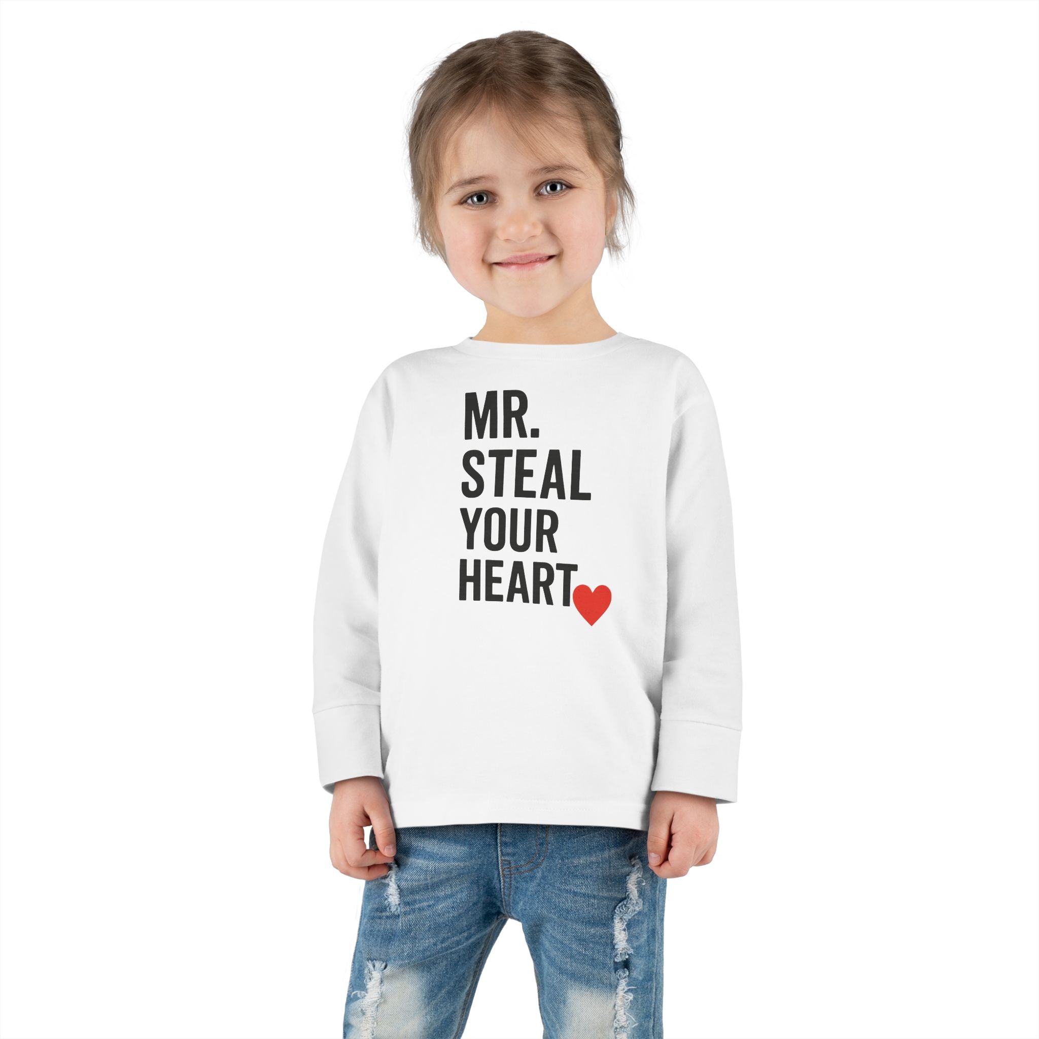 Mr. Steal Your Heart Toddler Long Sleeve Tee