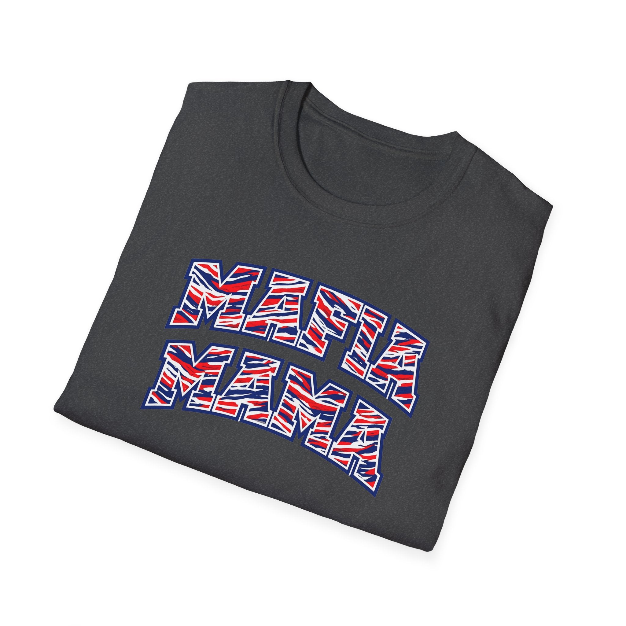 Mama Mafia Graphic Tee —  Red White Blue 'Mafia Mama' Street-Style T-Shirt