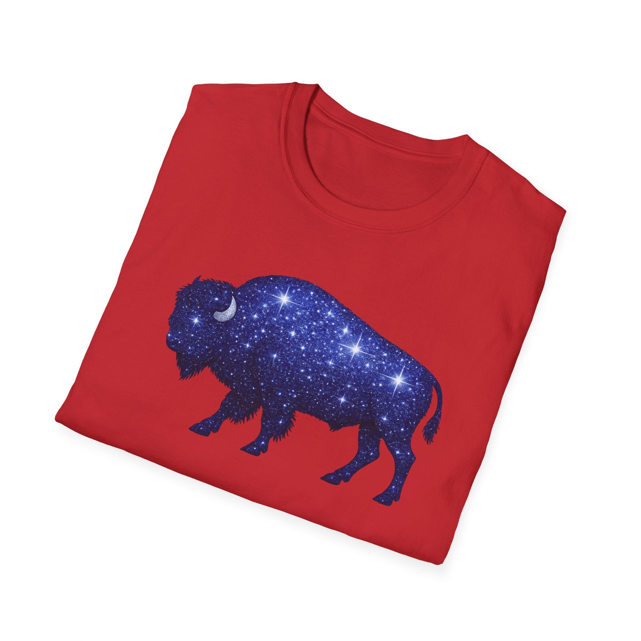 Starry Buffalo T-Shirt | Night Sky Bison Silhouette