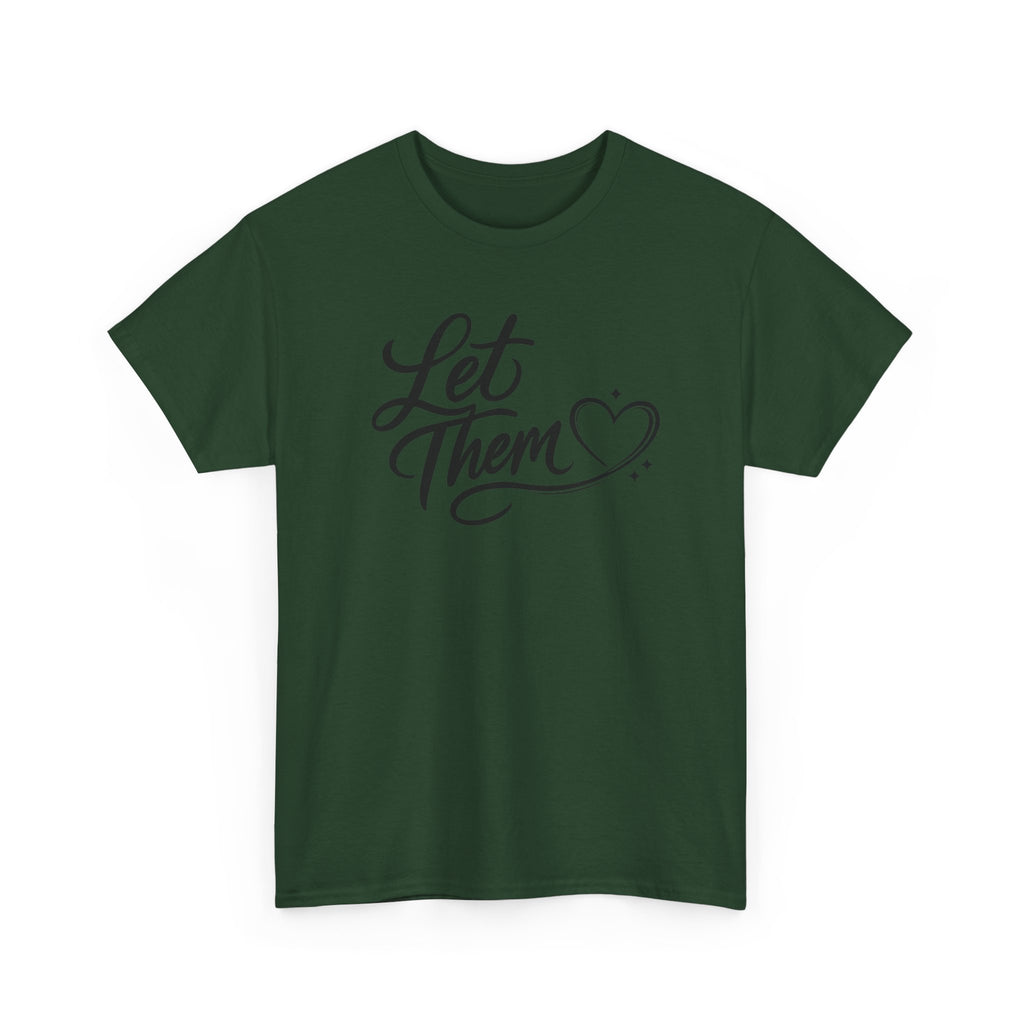 Let Them Script Heart T-Shirt | Handlettered Typography, Minimal Tee