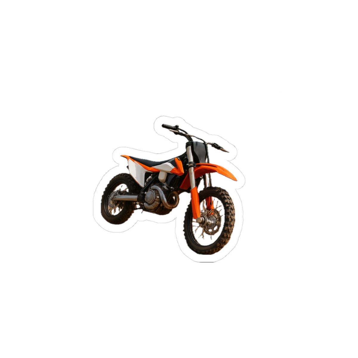 Orange Dirt Bike Sticker | Kiss-Cut Sticker