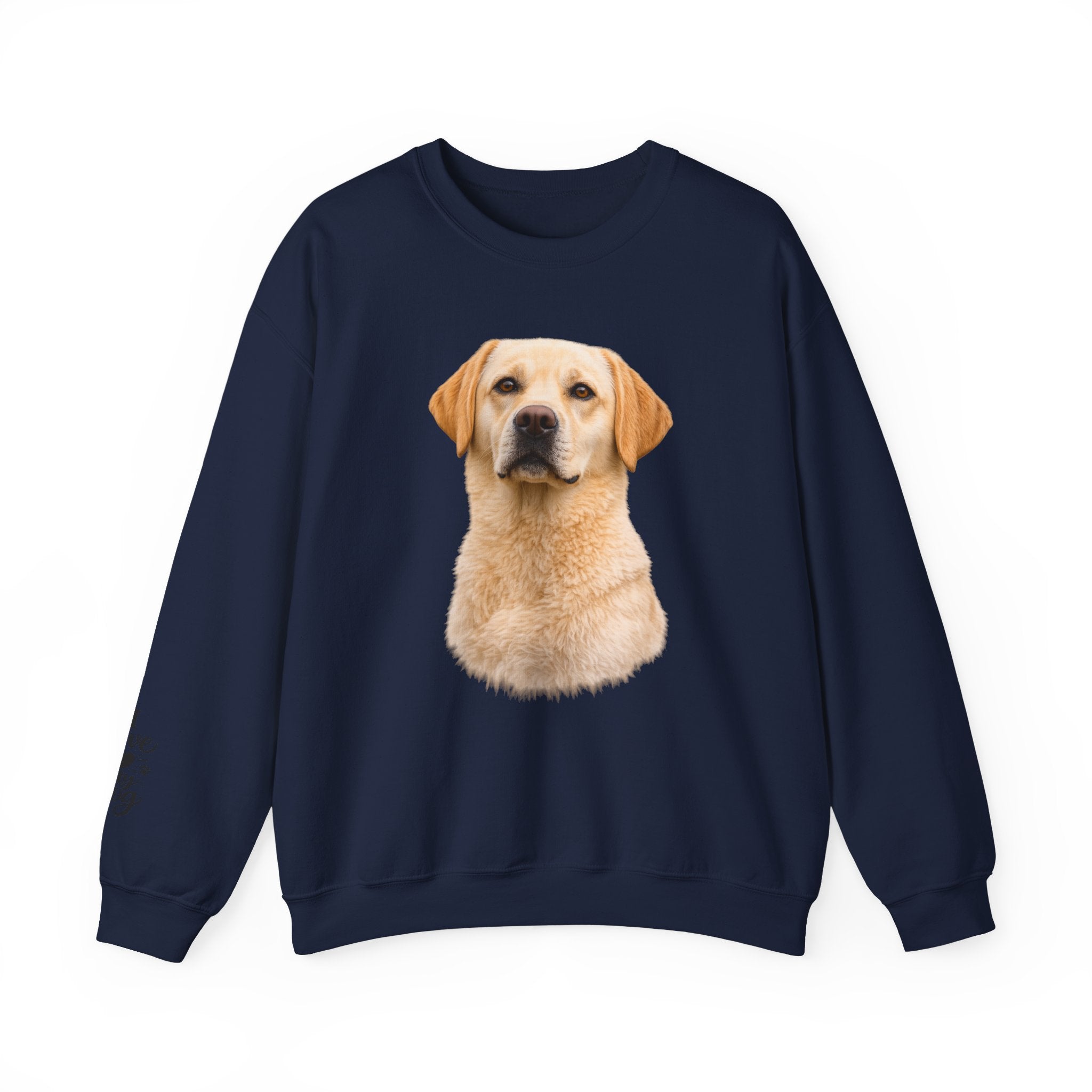 Yellow Labrador Retriever Portrait Sweatshirt | Dog Face Crewneck