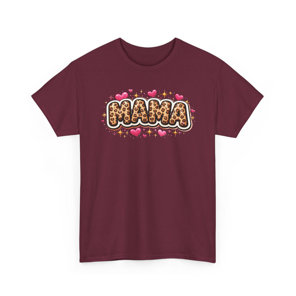 MAMA leopard print Unisex Cotton Tee