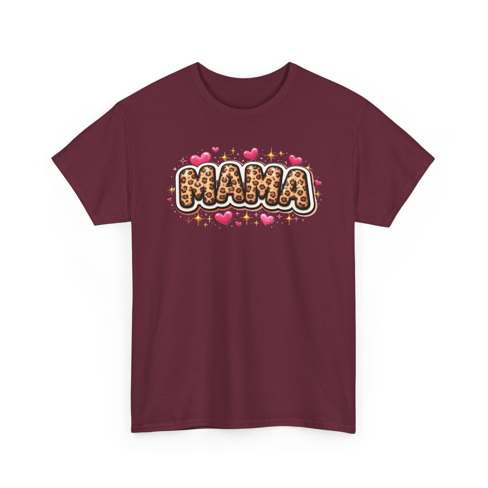 MAMA leopard print Unisex Cotton Tee