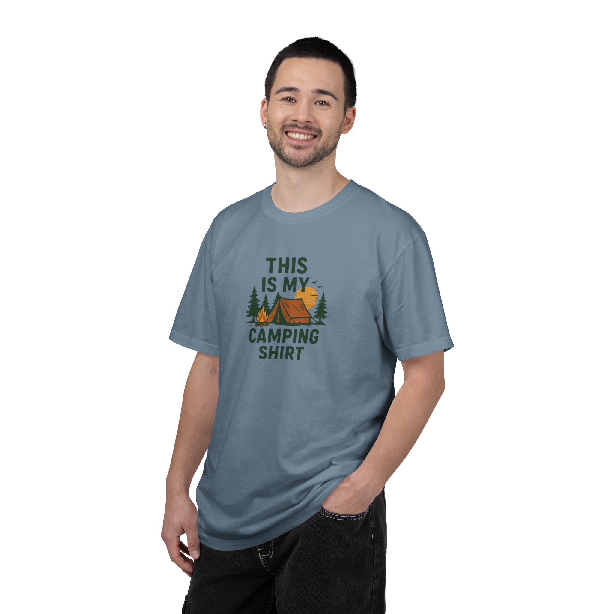 This Is My Camping Shirt T-Shirt | Camping Tent Trees Graphic Tee