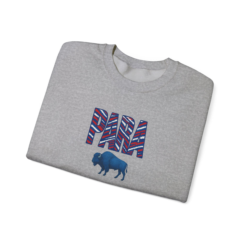 PARA buffalo graphic Sweatshirt | striped text buffalo silhouette