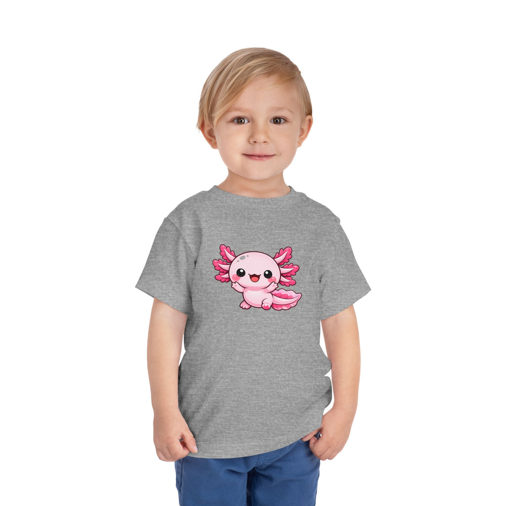 Pink Axolotl Illustration Toddler Tee | Cute Amphibian Shirt