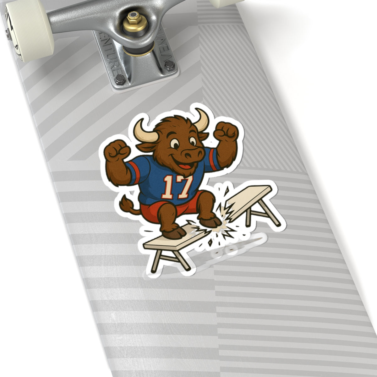 Football Buffalo Breaking Tables Sticker | Kiss-Cut Sticker