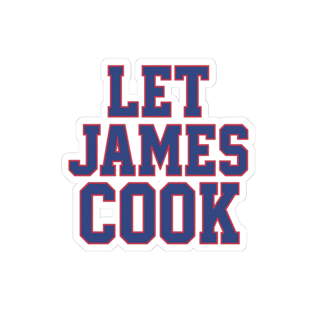Let James Cook sticker | Kiss-cut vinyl decal