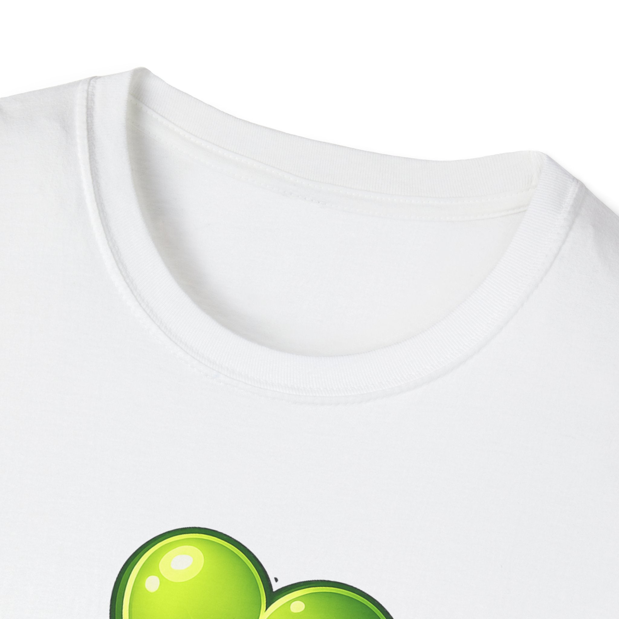 Green Shamrock with heart T-Shirt | Shamrock St. Patrick's Day Tee