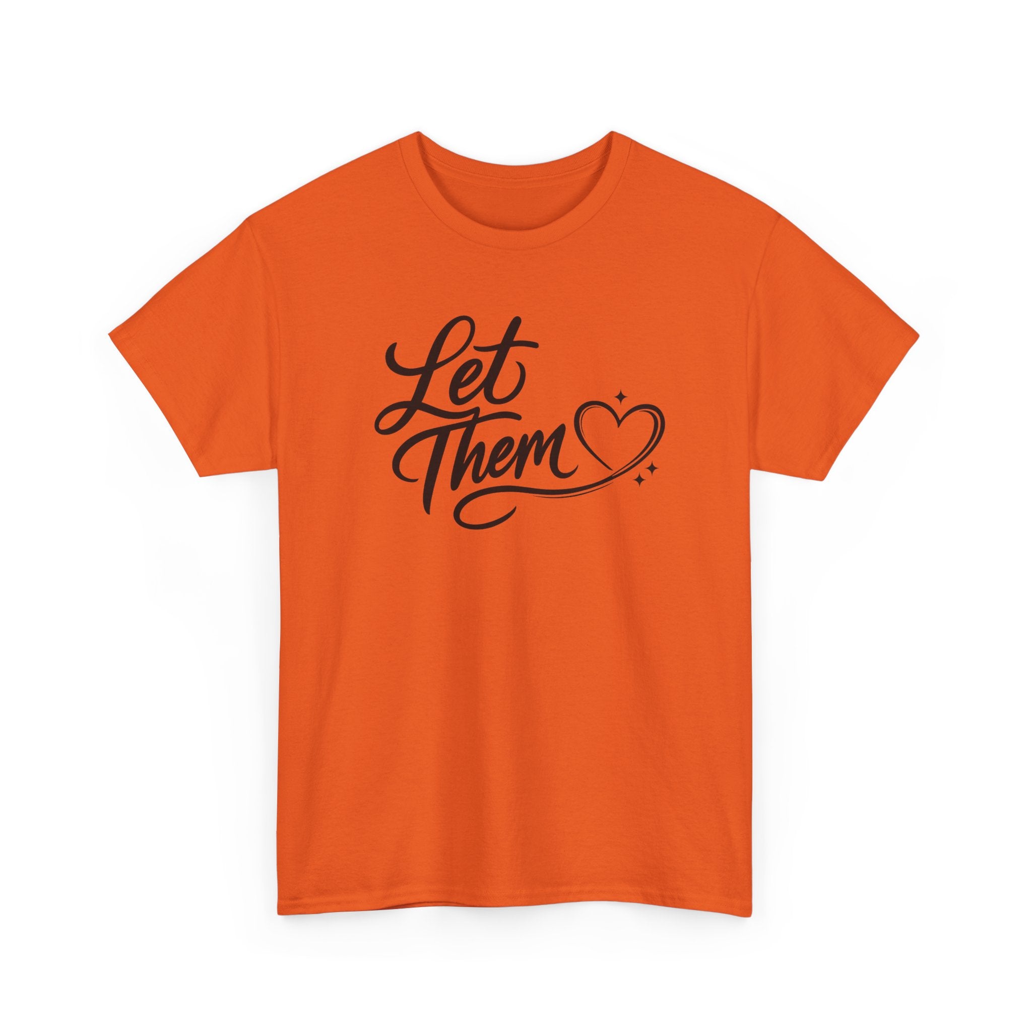 Let Them Script Heart T-Shirt | Handlettered Typography, Minimal Tee