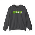 Green Shamrock TEACH Sweatshirt | Teacher St. Patrick's Day Clover Design