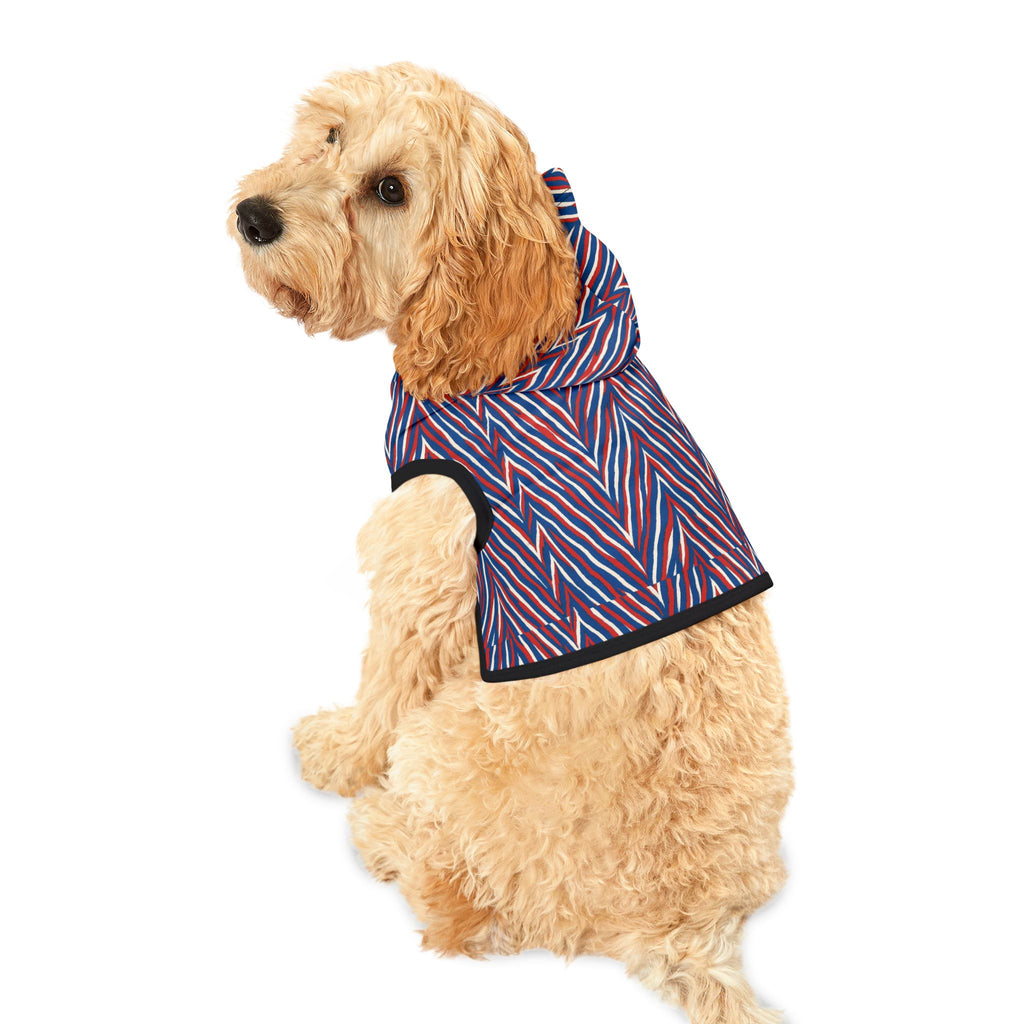 Red Blue Chevron Stripe Pet Hoodie | Dog Hoodie, Cat Hoodie