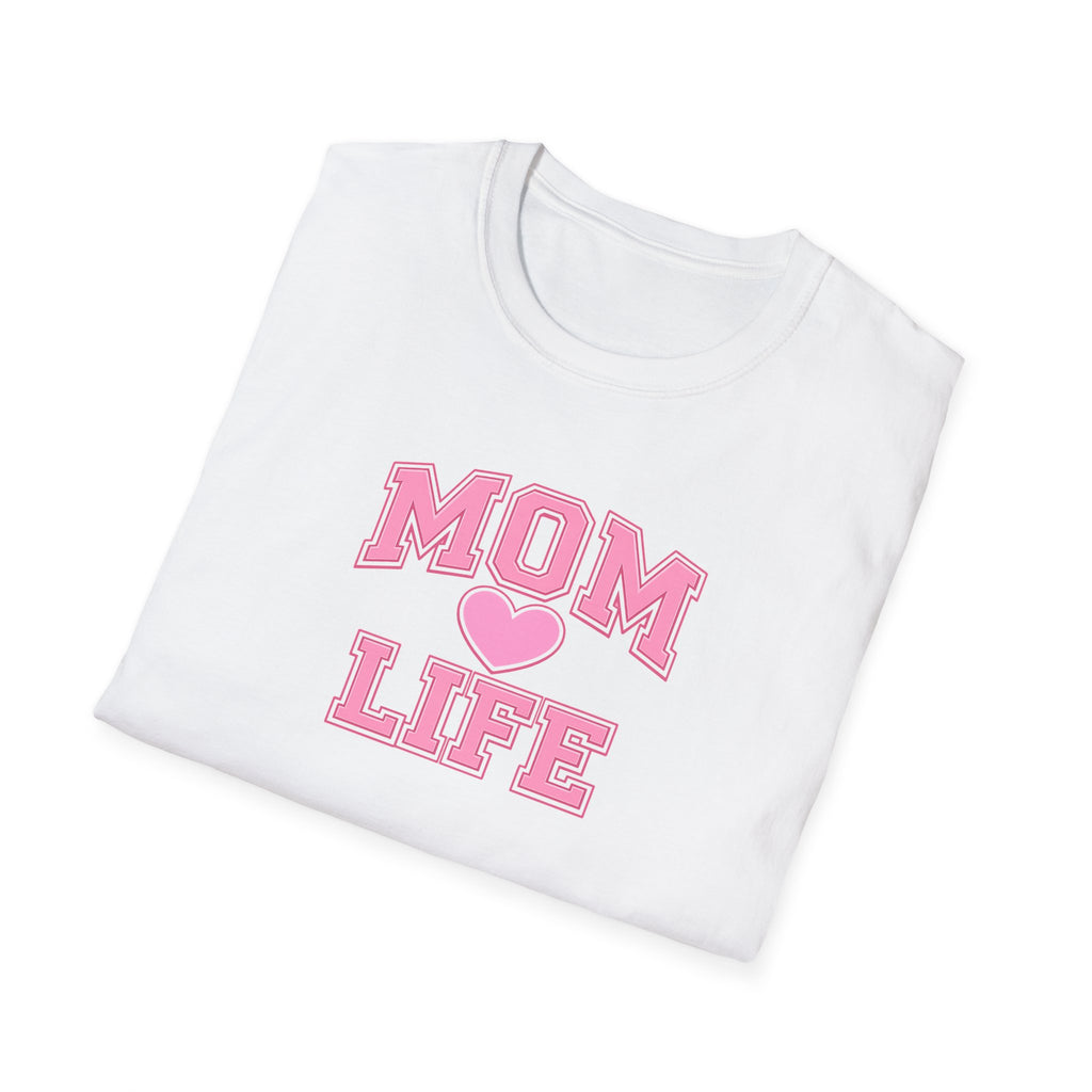 Mom Life Tee — Pink Retro Mom Heart T-Shirt