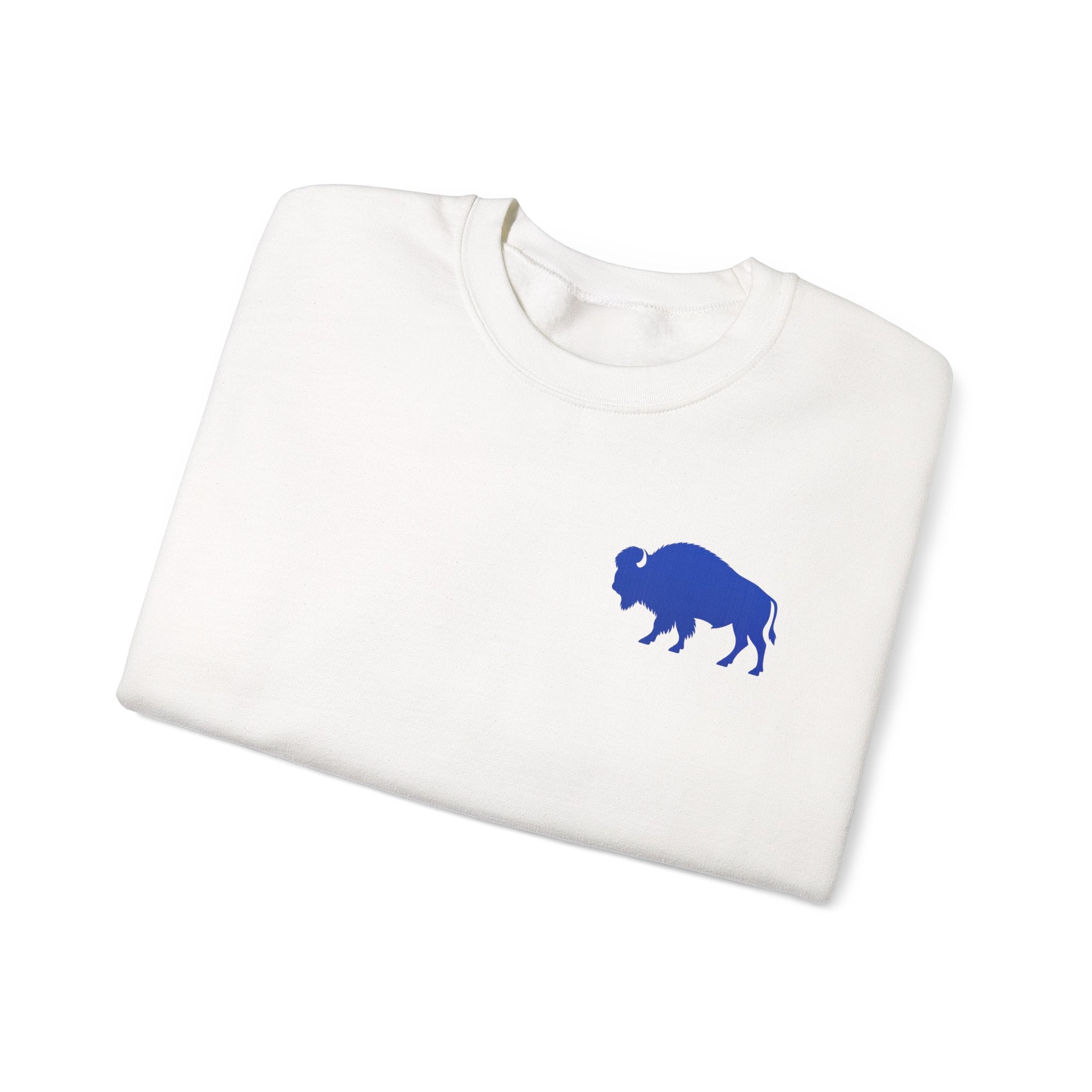 Where Else Would You Rather Be Than Right Here Right Now Crewneck Sweatshirt | Buffalo Chest Logo