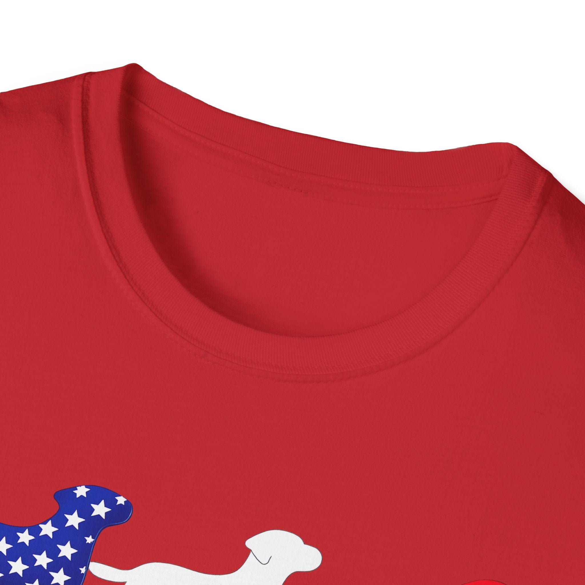 American Flag Labrador Trio T-Shirt | Patriotic Dog Silhouette Tee