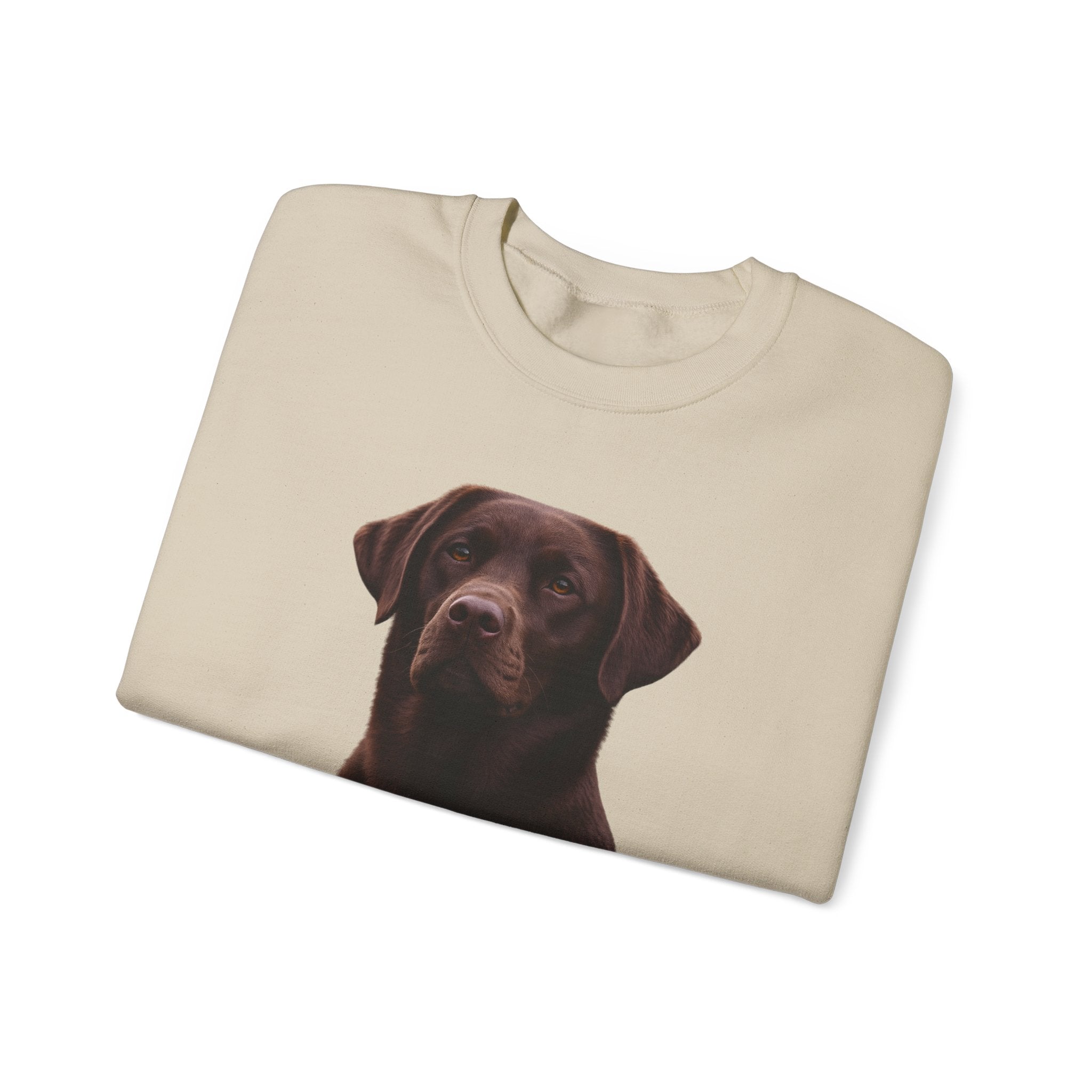 Chocolate Labrador Portrait Sweatshirt | Dog Face Crewneck
