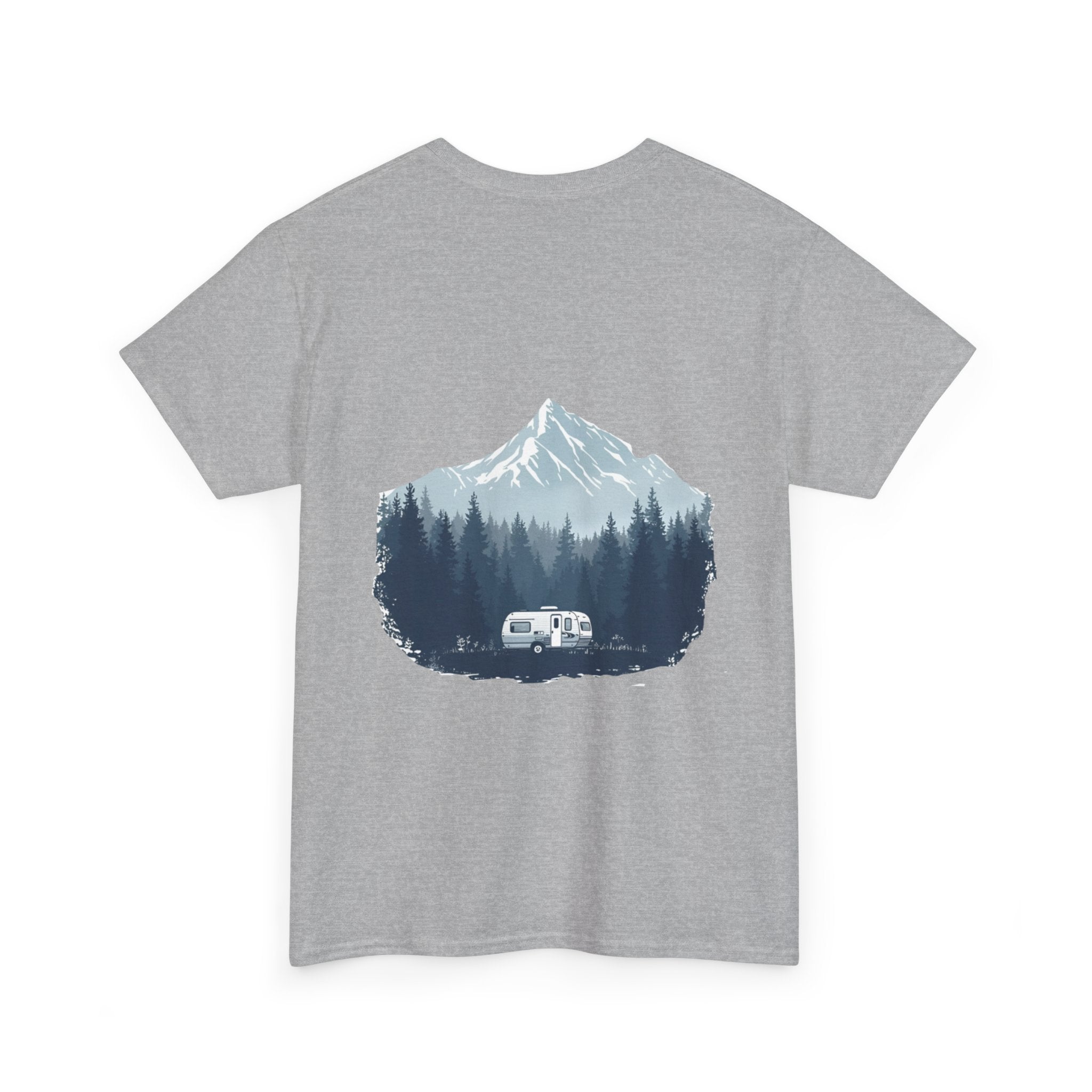 Mountain Forest Camper Tee | Vintage Airstream RV Outdoors Camping Shirt