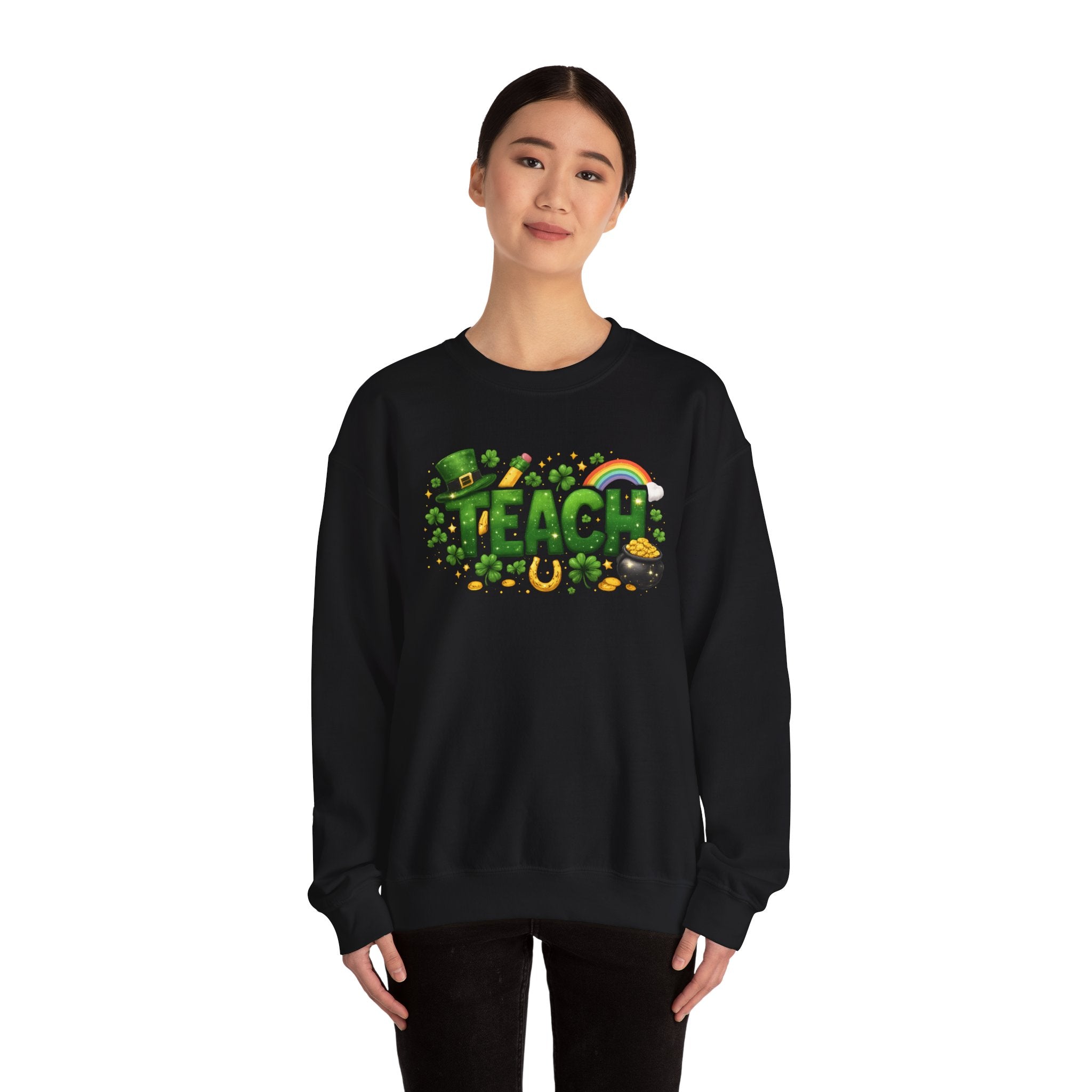 Teach St. Patrick's Day Crewneck Sweatshirt